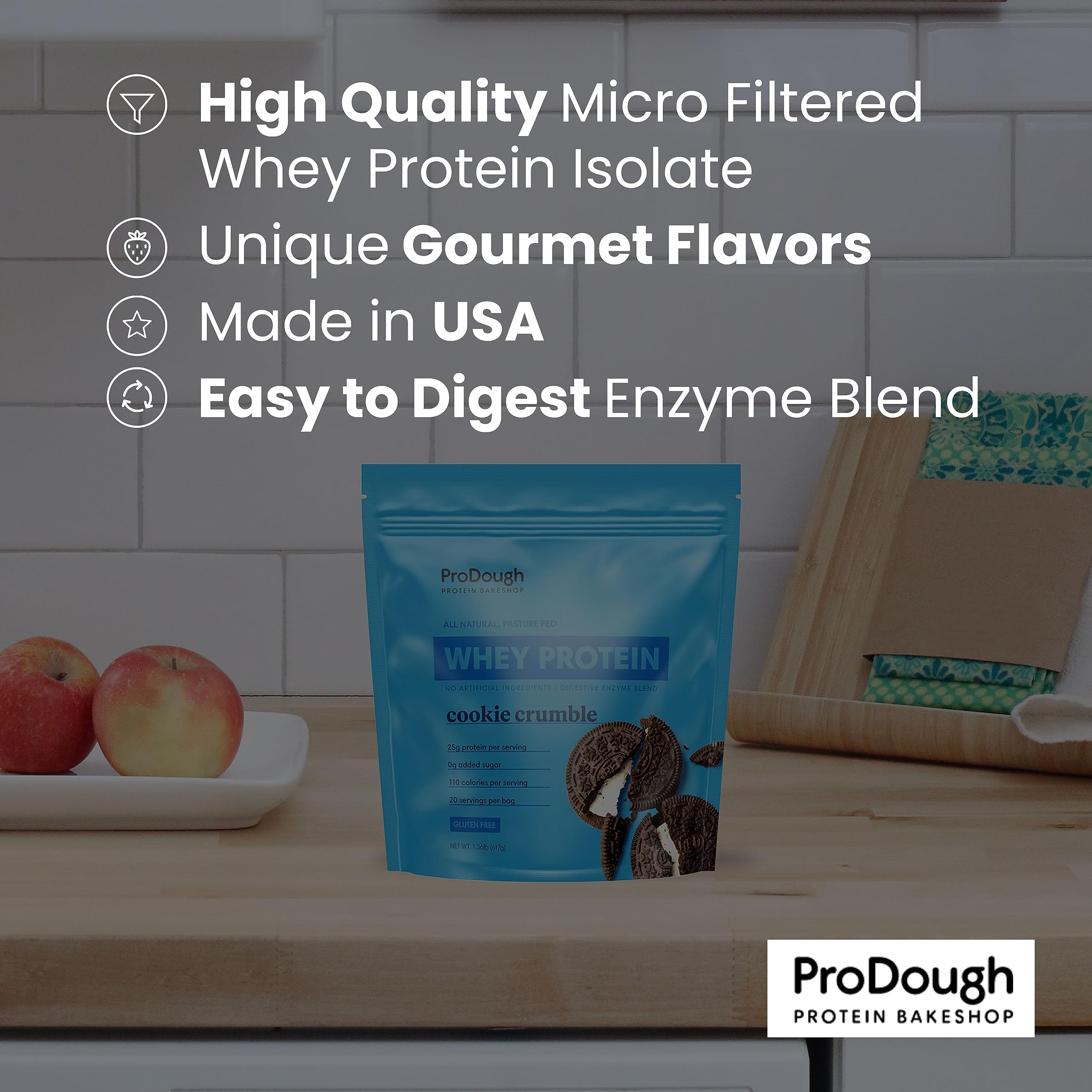 ProDough Gourmet Whey Isolate Hydrolized Protein Powder for Shake Mix- Easy Digest ProDough Protein Bakeshop uk supplements