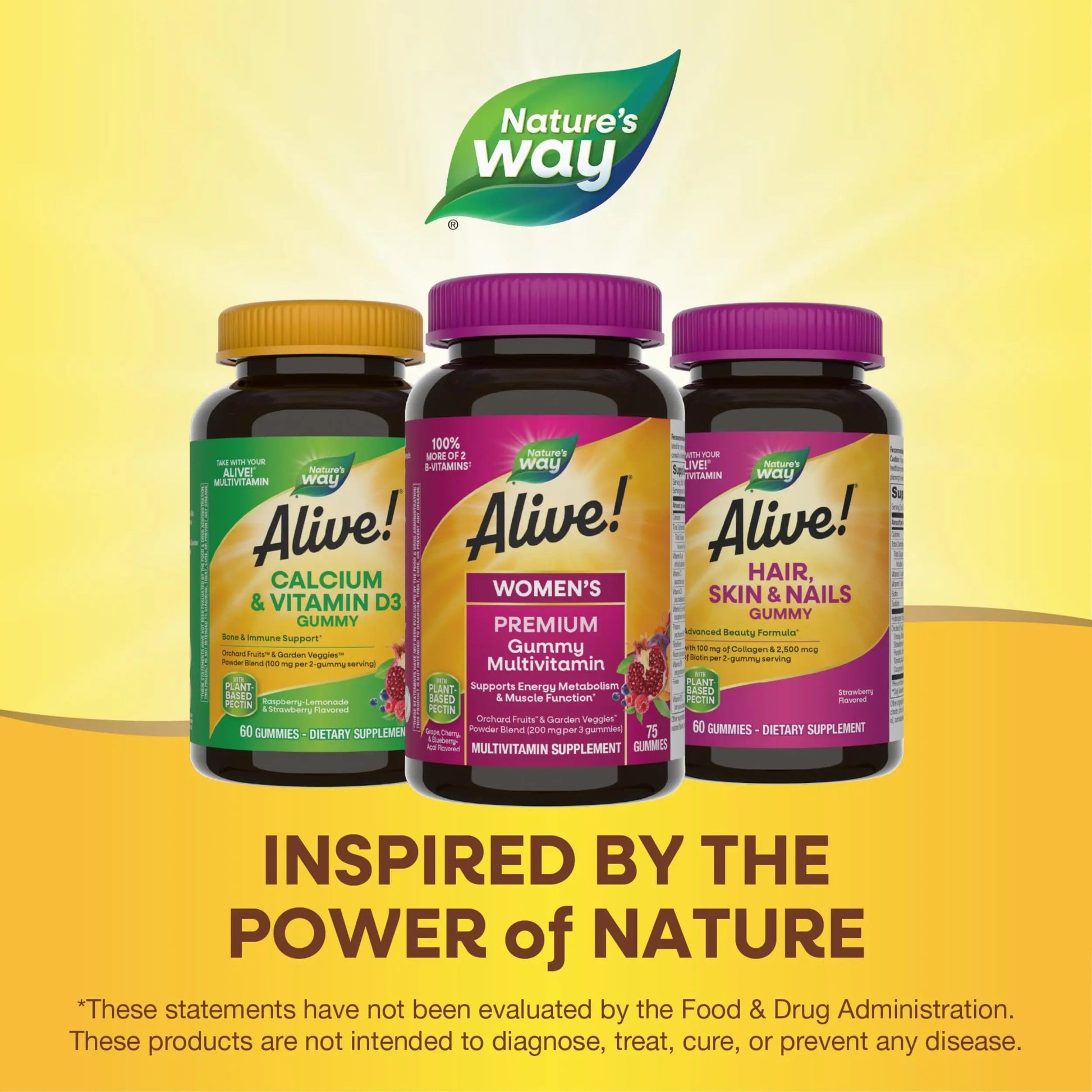 Nature’s Way Alive! Premium Women’s Gummy Multivitamin, Supports Energy Metabolism, Muscle Function*, B-Vitamins, Grape, Cherry, & Blueberry-Acai Flavored, 75 Gummies Nature's Way uk supplements