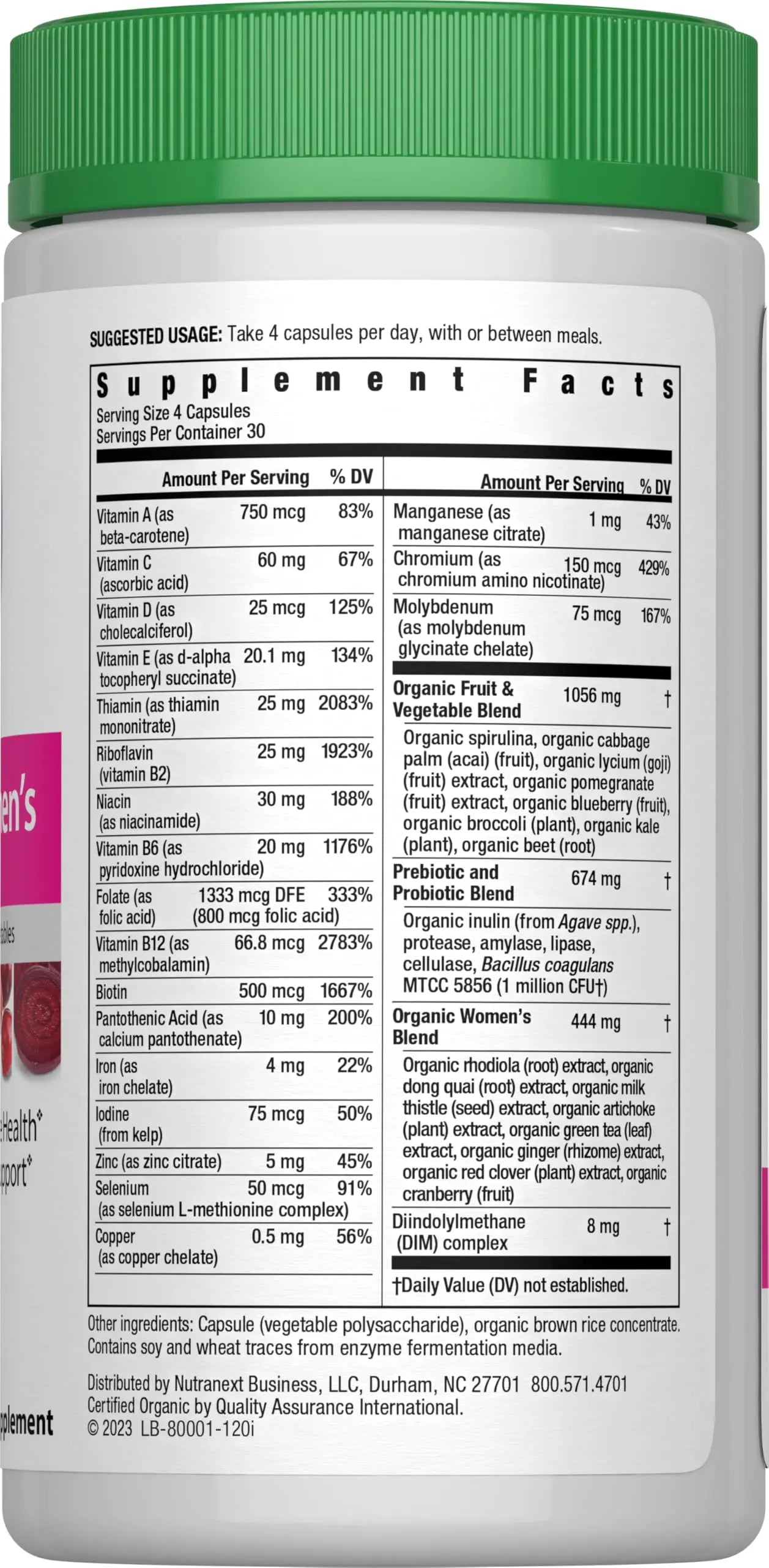 Rainbow Light Multivitamin for Women | 120 Capsules | with Organic Fruits and Vegetables | Vegetarian, Non-GMO Rainbow Light uk supplements