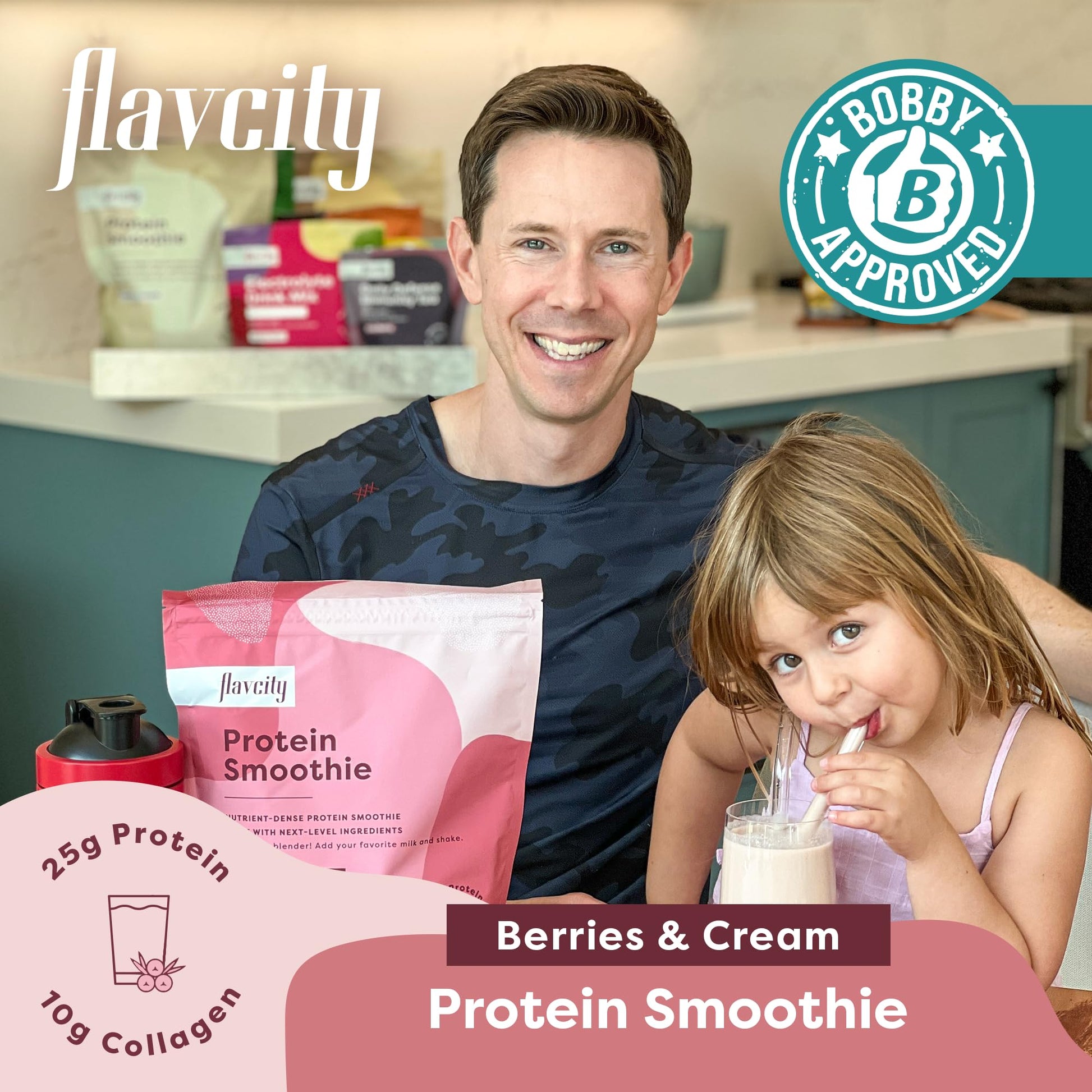 FlavCity Protein Powder Smoothie, Berries & Cream - 100% Grass-Fed Whey Protein FlavCity uk supplements