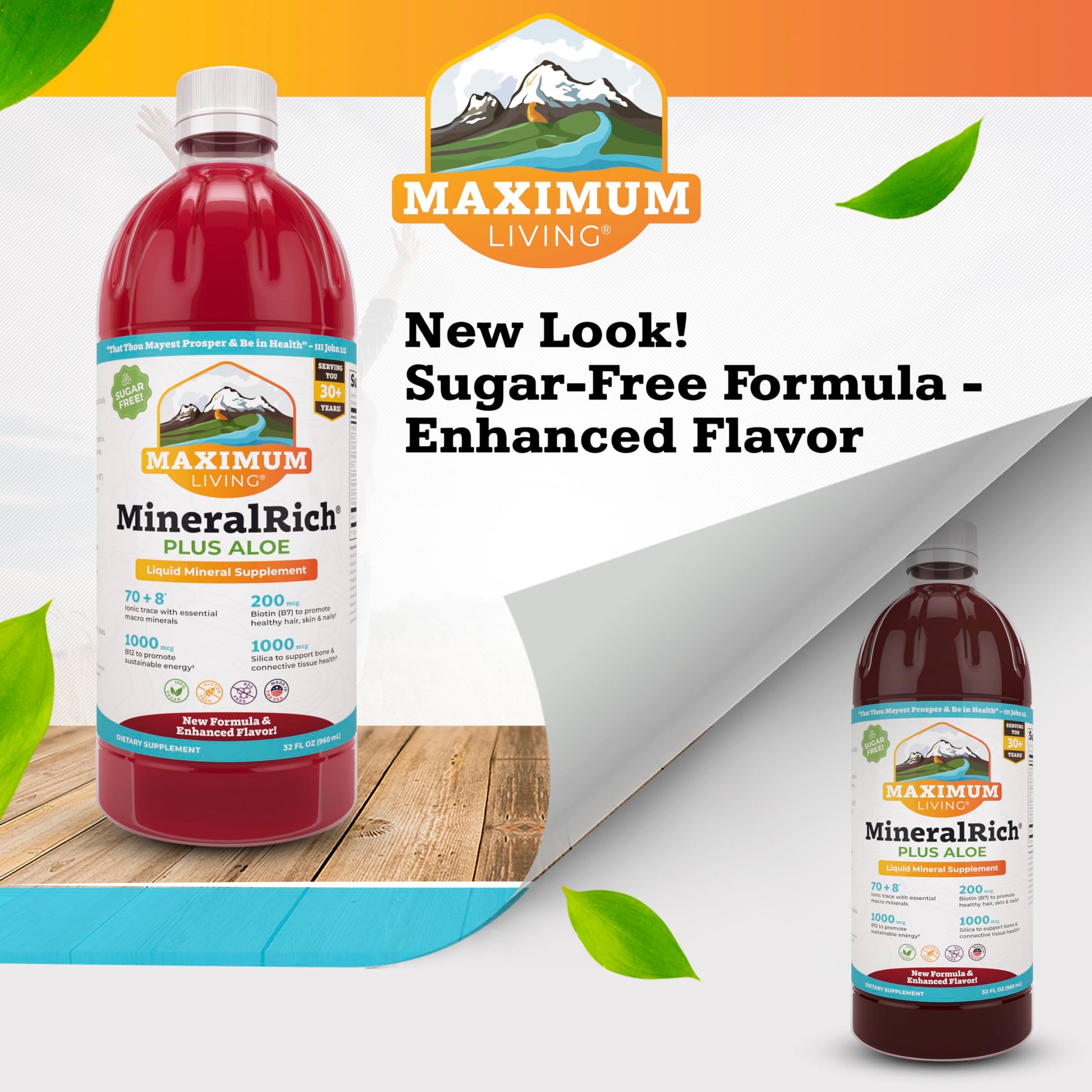 Maximum Living MineralRich Minerals Supplement with Aloe - Liquid Blend of Vitamins and Trace Minerals - 32 oz Maximum Living uk supplements