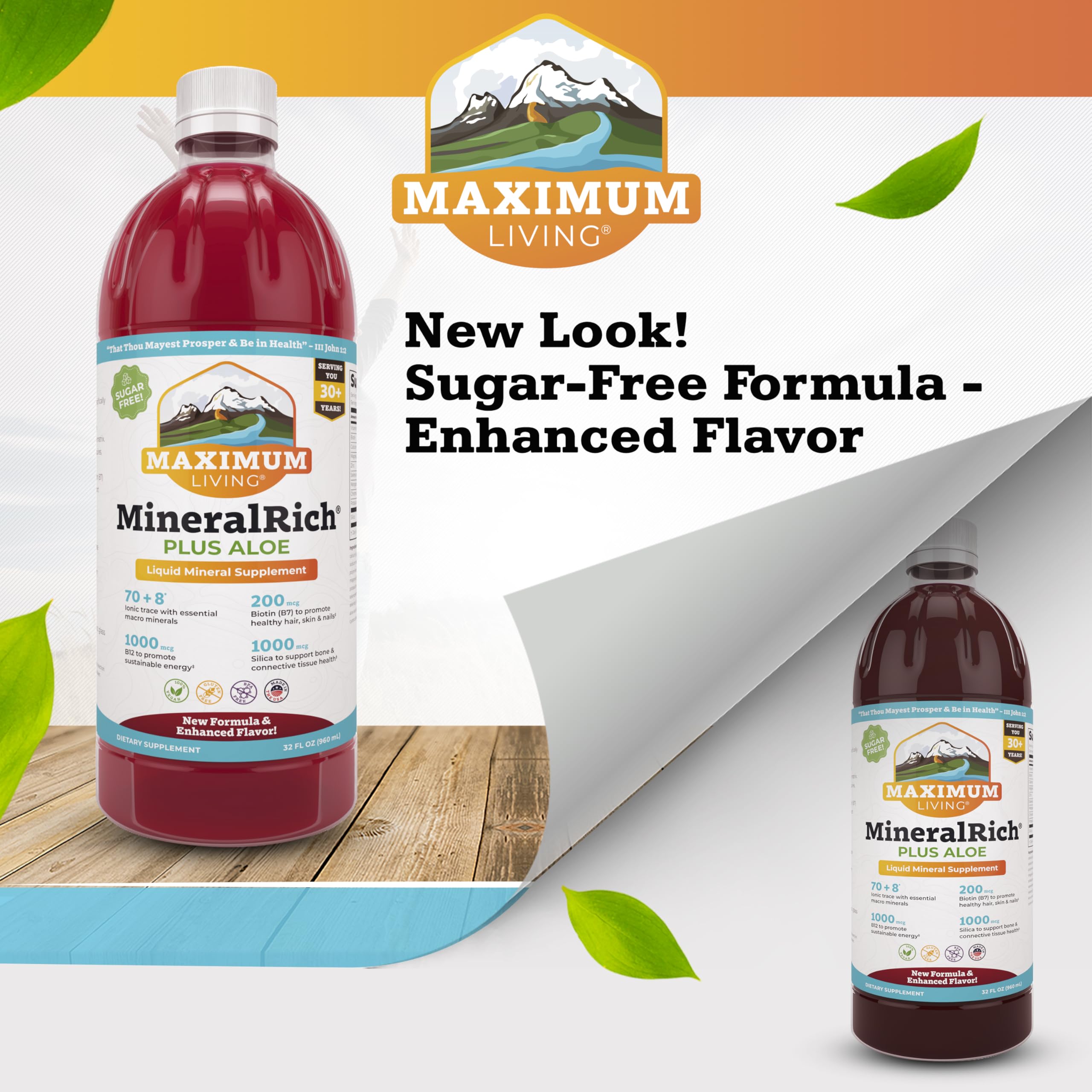 Maximum Living MineralRich Minerals Supplement with Aloe - Liquid Blend of Vitamins and Trace Minerals - 32 oz Maximum Living uk supplements
