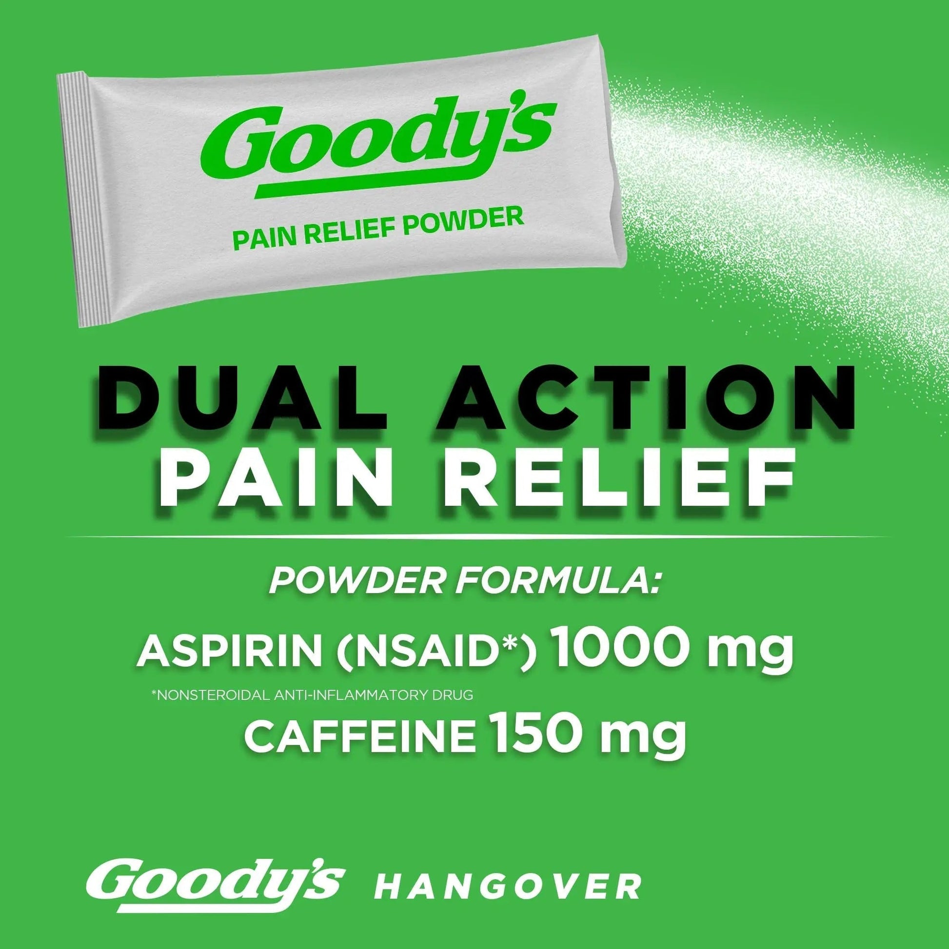 Goody's Hangover Relief Powder, Dual Action Fast Headache Pain Relief with Aspirin and Caffeine, Berry Citrus Flavor, 4 Powder Sticks, 6 Pack Goody's uk supplements