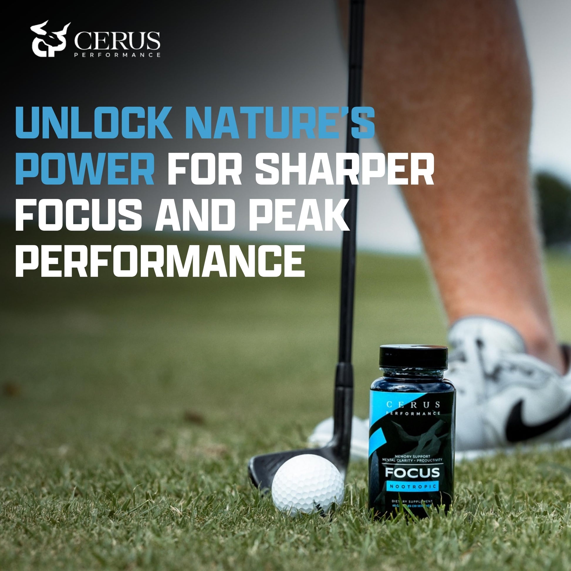 Cerus Performance Focus Nootropic Supplement - Enhances Mental Clarity, Boosts Memory & Cognitive Function, Improves Alertness - Ideal for Athletes & Fitness Enthusiasts - 60 Capsules Cerus uk supplements