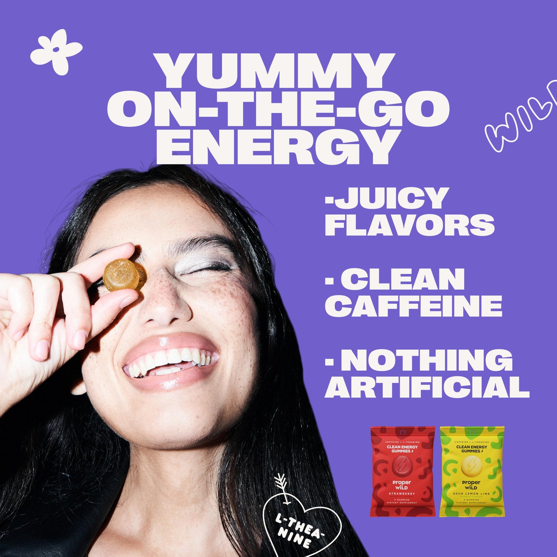 Proper Wild Energy Chews & Gummies for Focus & Clean Energy, Vegan with L-Theanine & Organic Caffeine, Plant-Based, Gluten-Free, Non-GMO, Strawberry (10-Pack) Proper Wild uk supplements