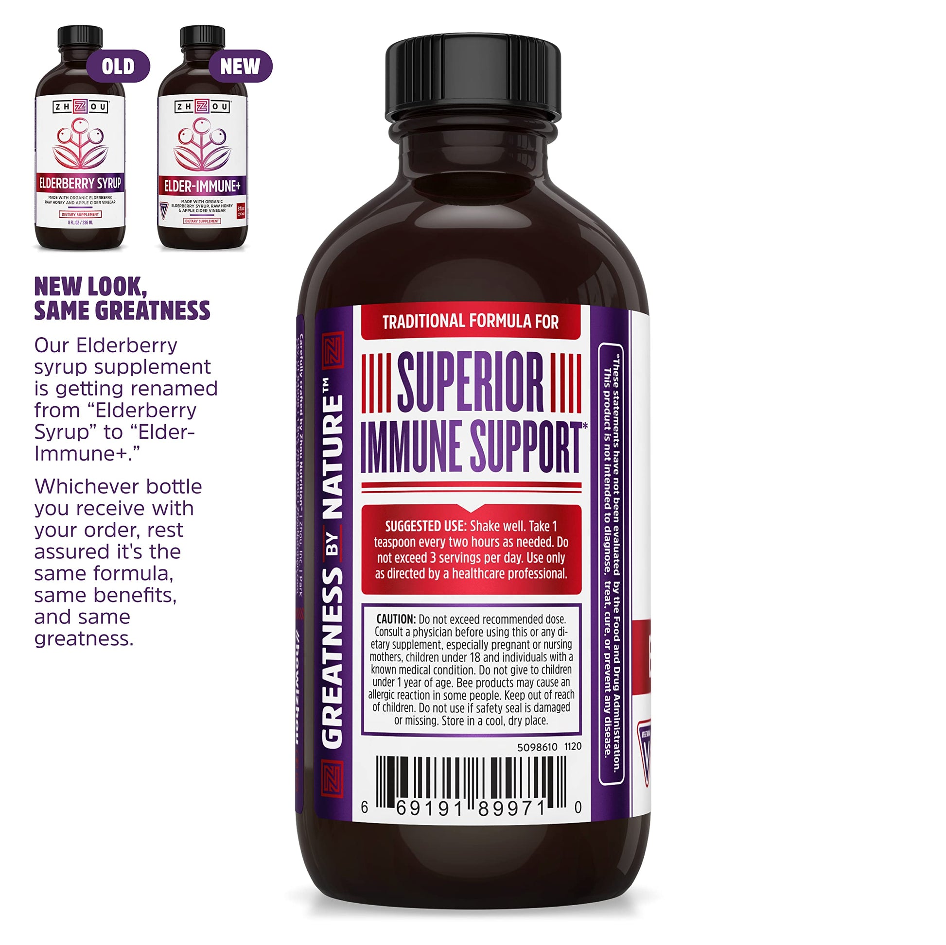 Zhou Nutrition Elderberry Syrup, Immune System Booster with Organic Elderberry Syrup Zhou Nutrition uk supplements