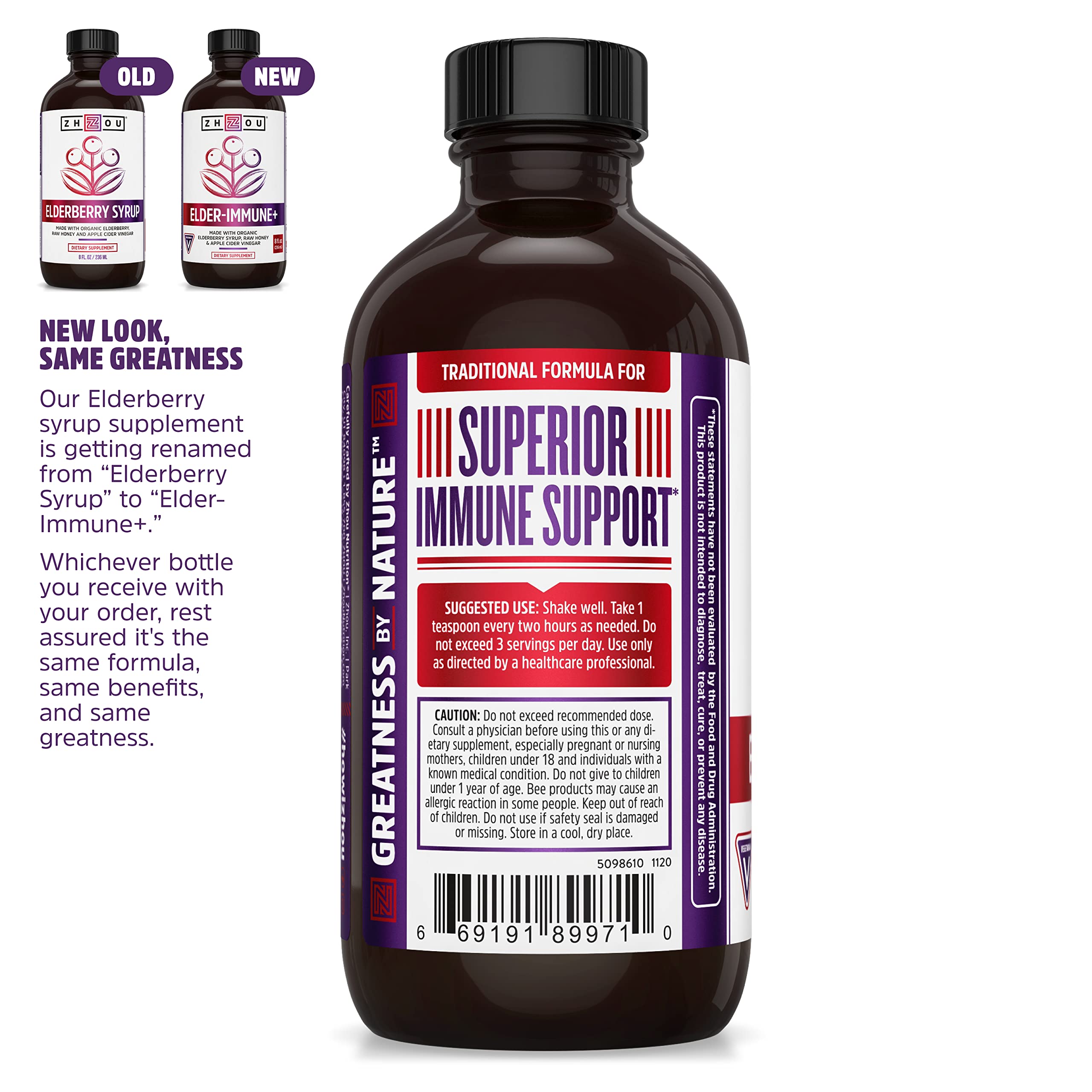Zhou Nutrition Elderberry Syrup, Immune System Booster with Organic Elderberry Syrup Zhou Nutrition uk supplements