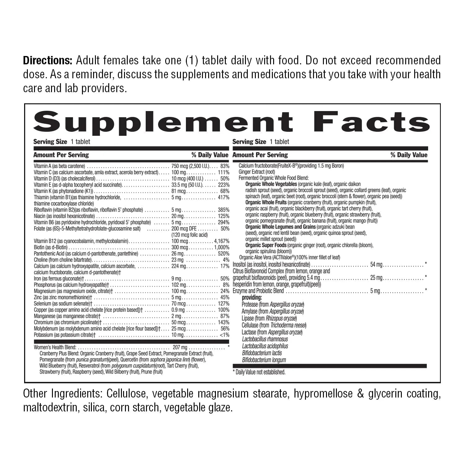 Country Life Women’s Core 1 Daily Multivitamin with Iron, Cranberry, Probiotics, and Digestive Enzymes-Certified Gluten-Free Formula for Energy Country Life uk supplements