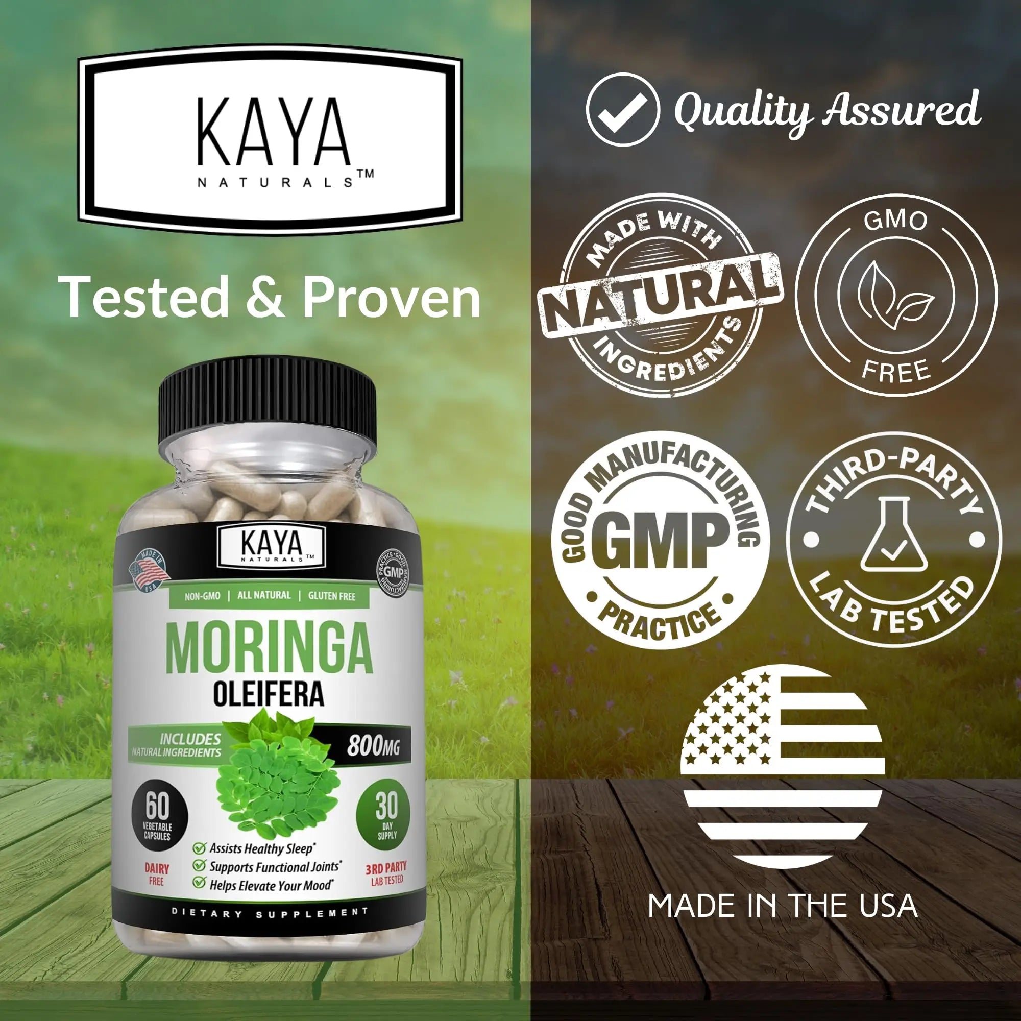 Kaya Naturals Moringa Leaf Extract - Complete Greens Superfood Supplement - Pure Miracle Tree Moringa - Boost Energy Naturally Kaya Naturals uk supplements