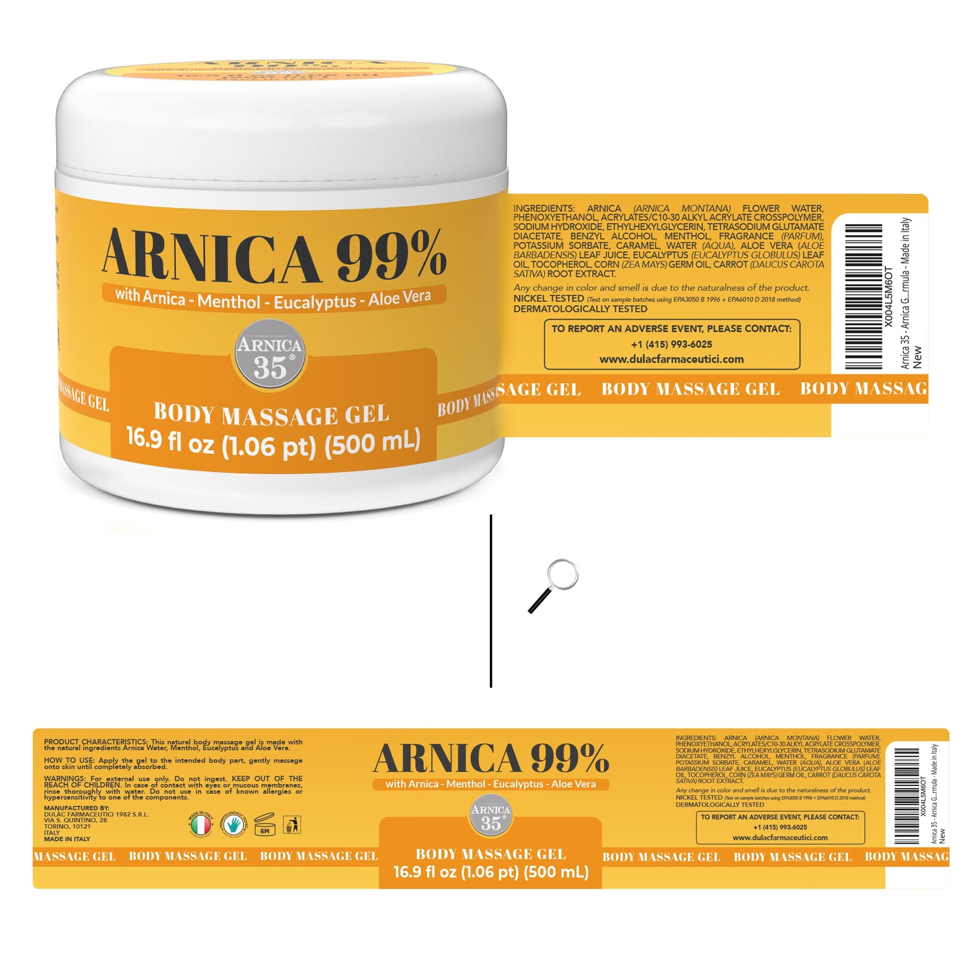 Arnica 35 Arnica Body Massage Gel – Water-Based Cosmetic Massage Gel with Arnica Montana, Fast-Absorbing Lightweight Texture, Non-Greasy Feel, Dermatologically Tested, 16.9 fl oz Arnica uk supplements