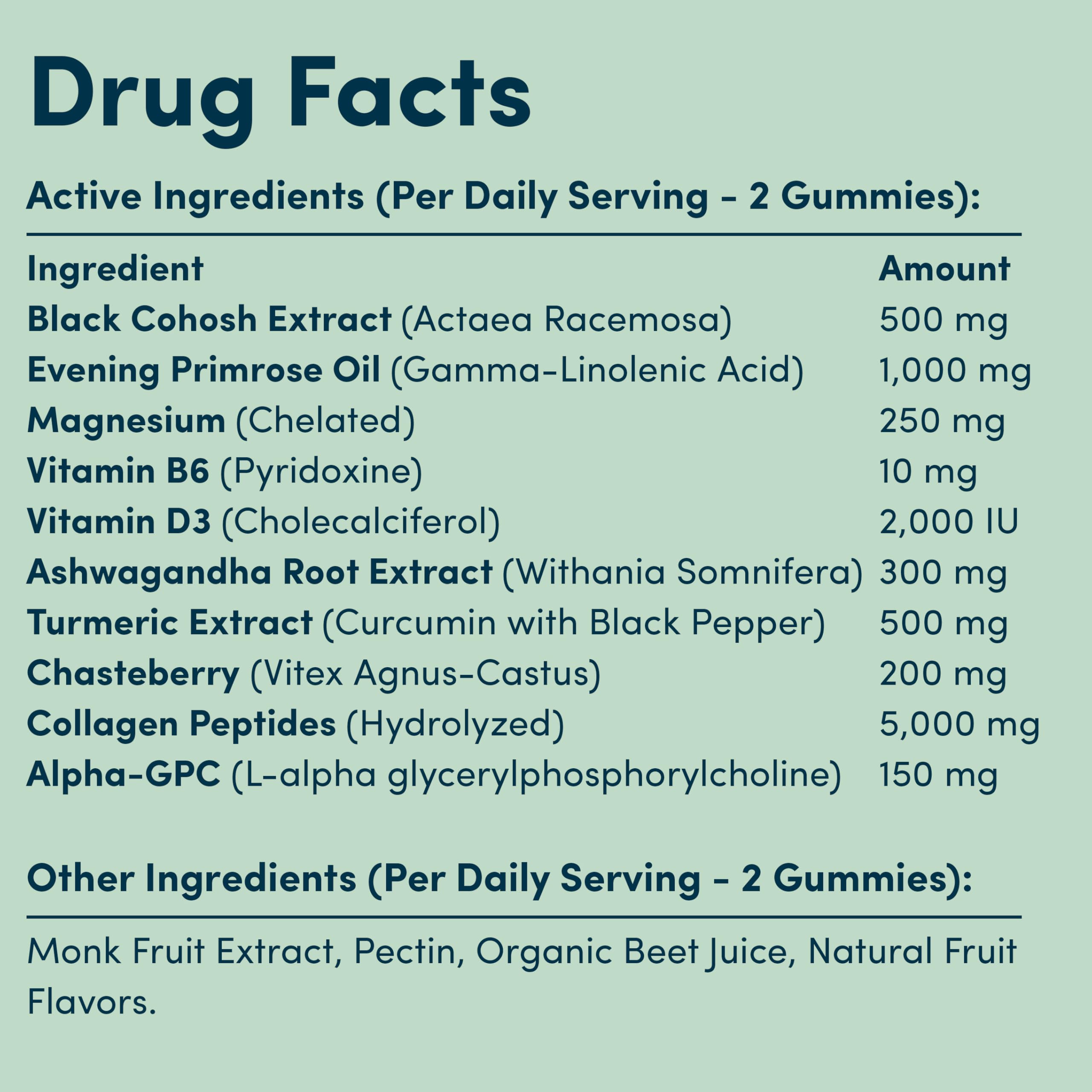 Perimenopause Supplements Women | Premenopausal Gummy Vitamins | Relief for Hormonal Balance & Mood Swings | Supports Menstrual Cycle Regulation | 60 Vegan Gummies Terramed Just Think Comfort uk supplements