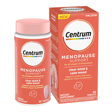Centrum Clear Mind and Calm Mood Menopause Support Tablets, with Clinically Studied enXtra, 30 Count Centrum uk supplements
