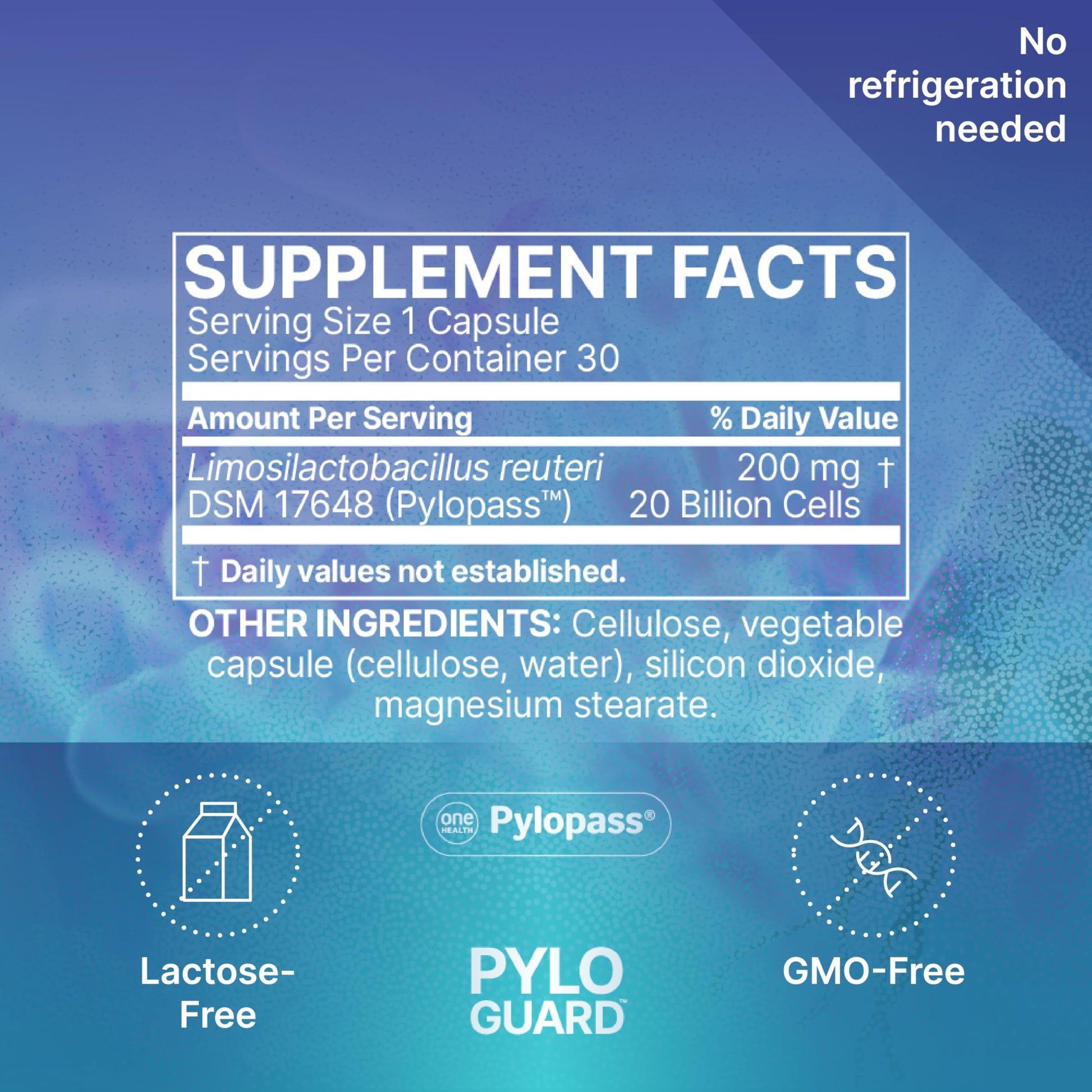 Microbiome Labs PyloGuard - Patented L reuteri DSM17648 to Improve Digestive Comfort - Gut Health & Immune Support Supplement - Postbiotic (30 Capsules) Microbiome Labs uk supplements