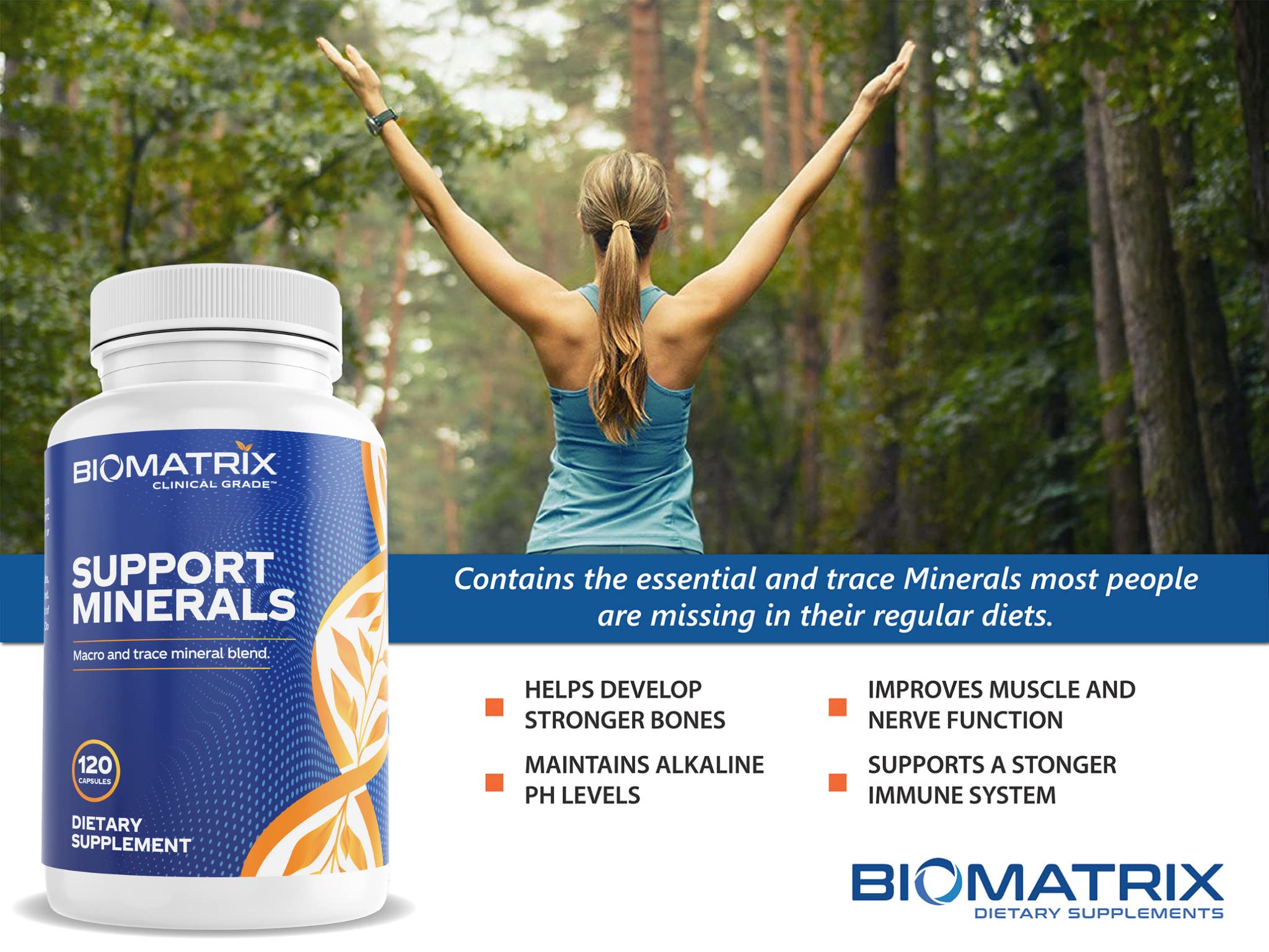BioMatrix Mineral Supplement for Men and Women, Chelated Minerals | Iron-Free, Calcium, Magnesium, Copper, Zinc, Vitamin D, Iodine | Veggie Caps, 30-Day Supply BioMatrix uk supplements