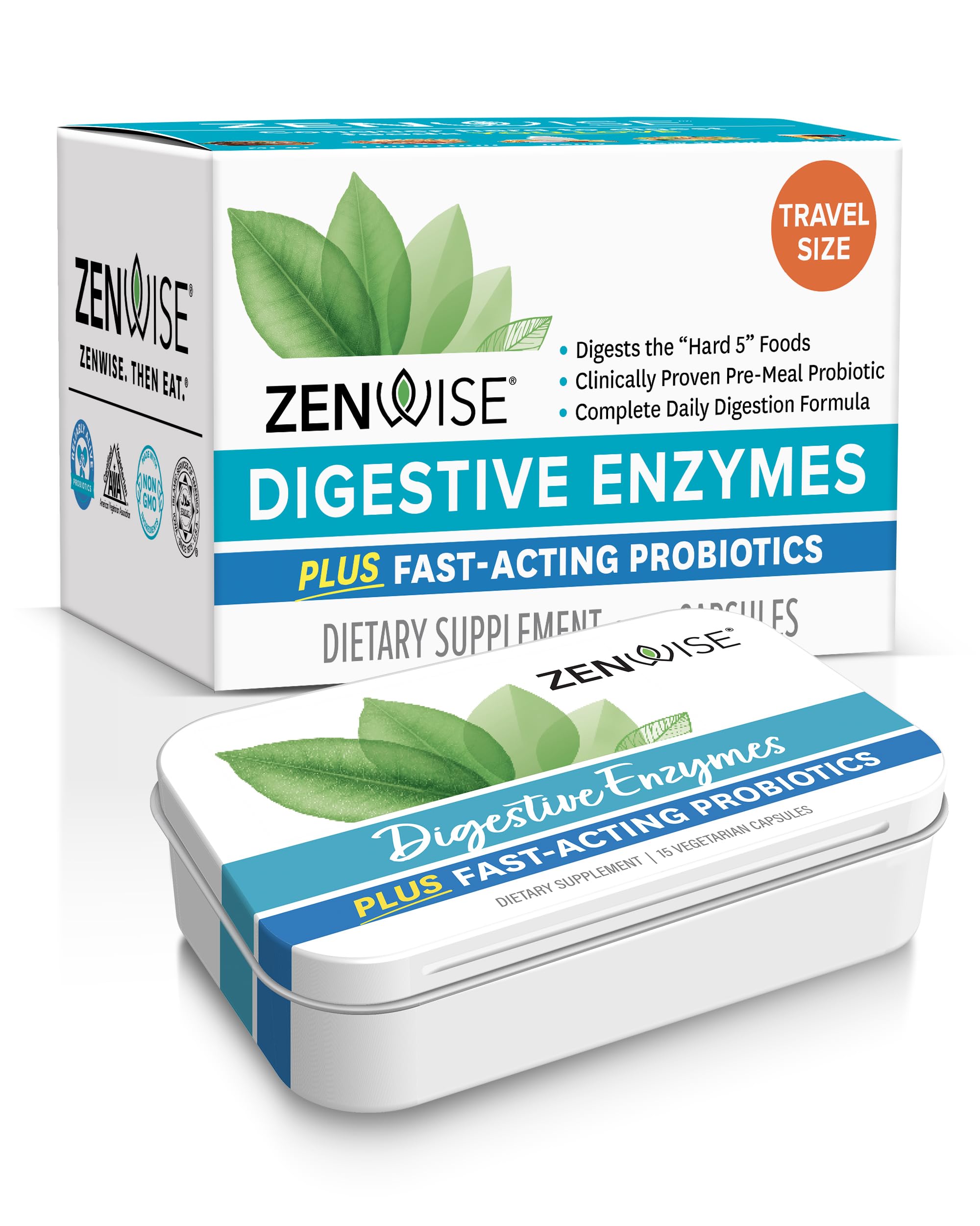 Zenwise Digestive Enzymes - Probiotic Multi Enzymes with Probiotics, 15 Ct Zenwise Health uk supplements