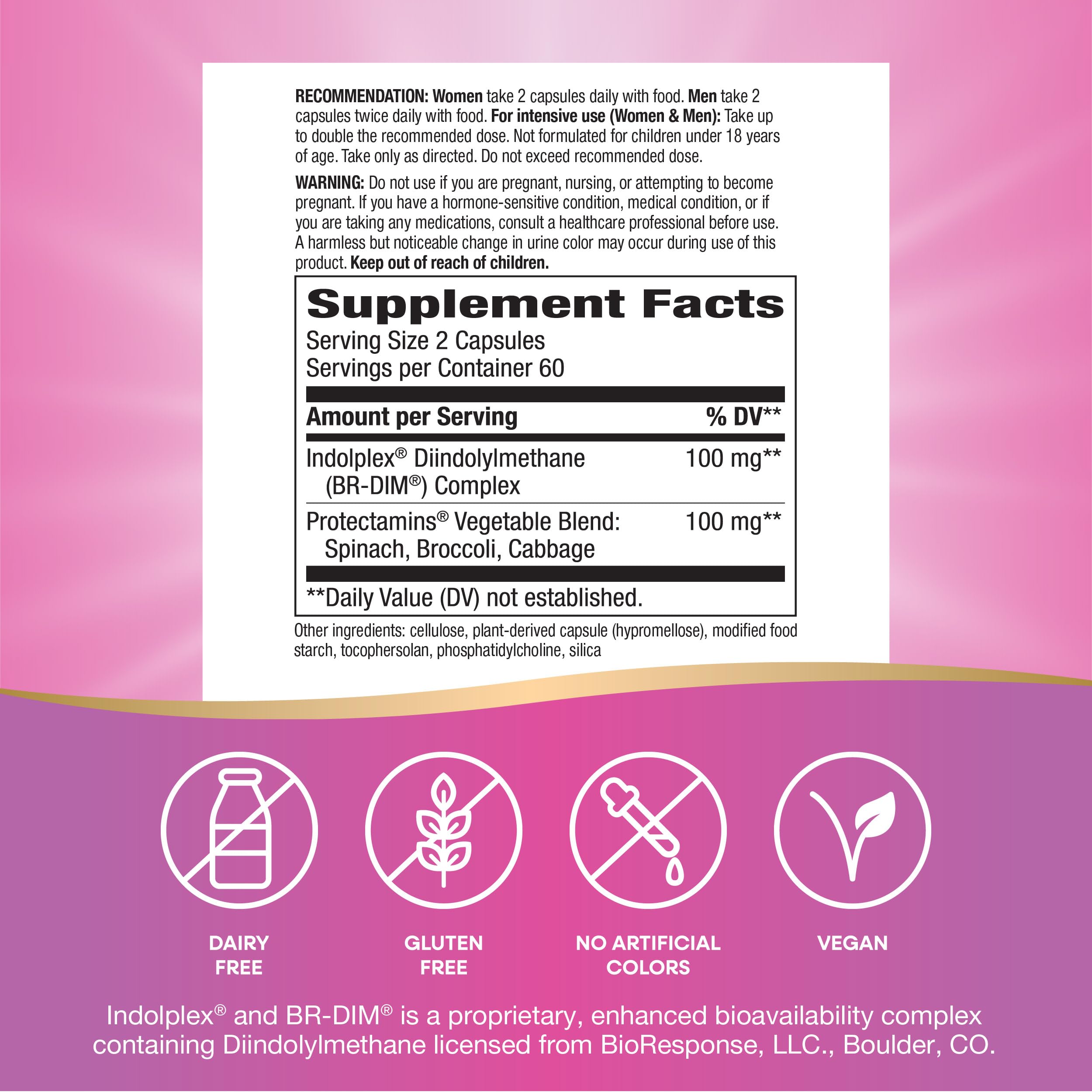 Nature's Way DIM-Plus, DIM Supplement, Supports Balanced Estrogen Metabolism*, Supports Estrogen Hormone Balance*, Diindolylmethane, 120 Vegan Capsules Nature's Way uk supplements