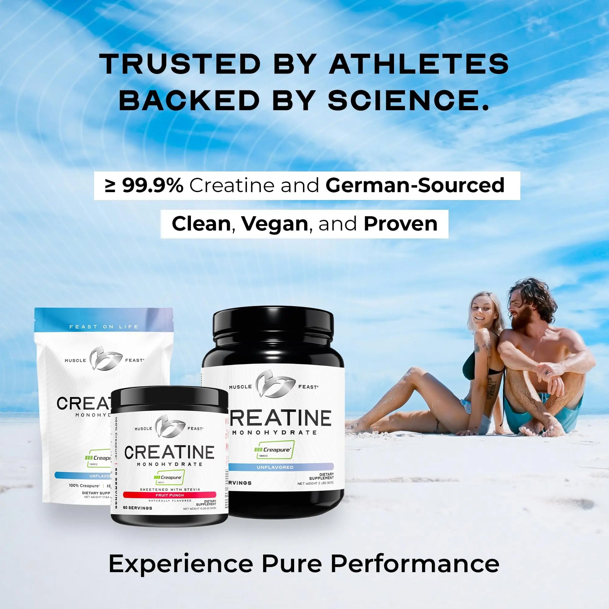 Muscle Feast Creapure Creatine Monohydrate Powder, Vegan Keto Friendly Gluten-Free, Mass Gainer, Muscle Recovery Supplement and Trusted Creatine for Muscle Growth, Muscle Feast uk supplements