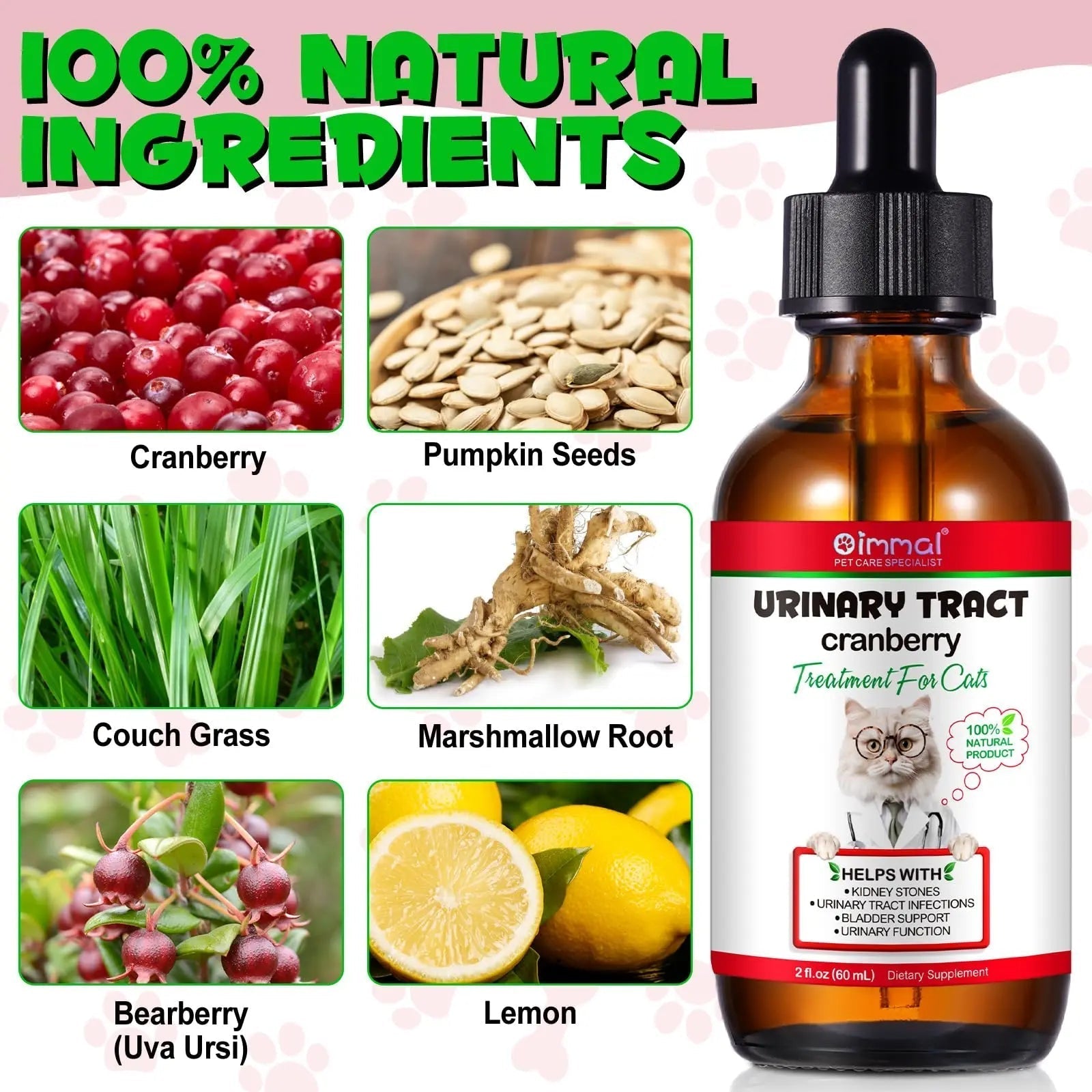 Cat Urinary Tract Infection Treatment, Cat UTI Treatment Drops Supports Bladder, Kidney Stone, Cranberry Kidney Bladder Support Supplement, Chicken Flavor, 60ml BTQAFVZT uk supplements