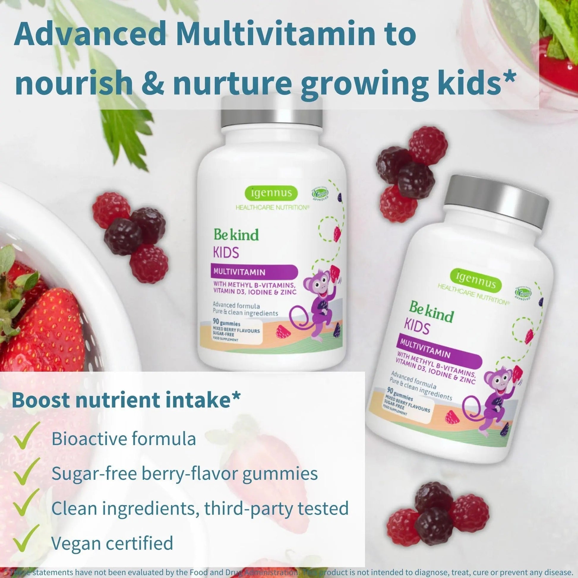 Vegan Omega-3 Algae Oil + Advanced Kids Multivitamin Gummy Bundle, High Concentration DHA & EPA + Vitamin A, B, C, D3 & E Igennus Healthcare Nutrition uk supplements