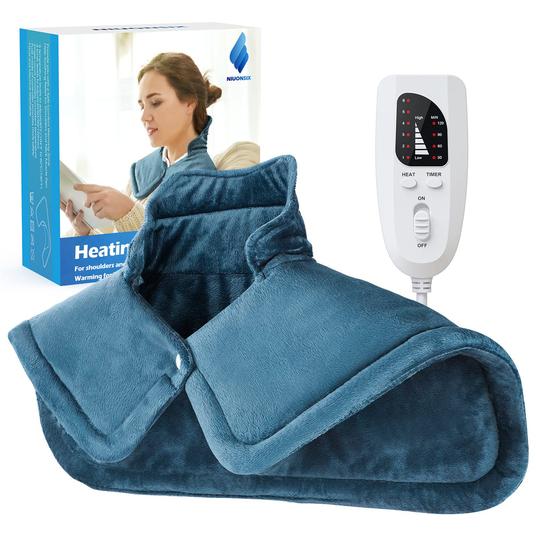 NIUONSIX Heating Pad for Neck and Shoulders 2lb Weighted Neck Heating Pad for Pain NIUONSIX uk supplements