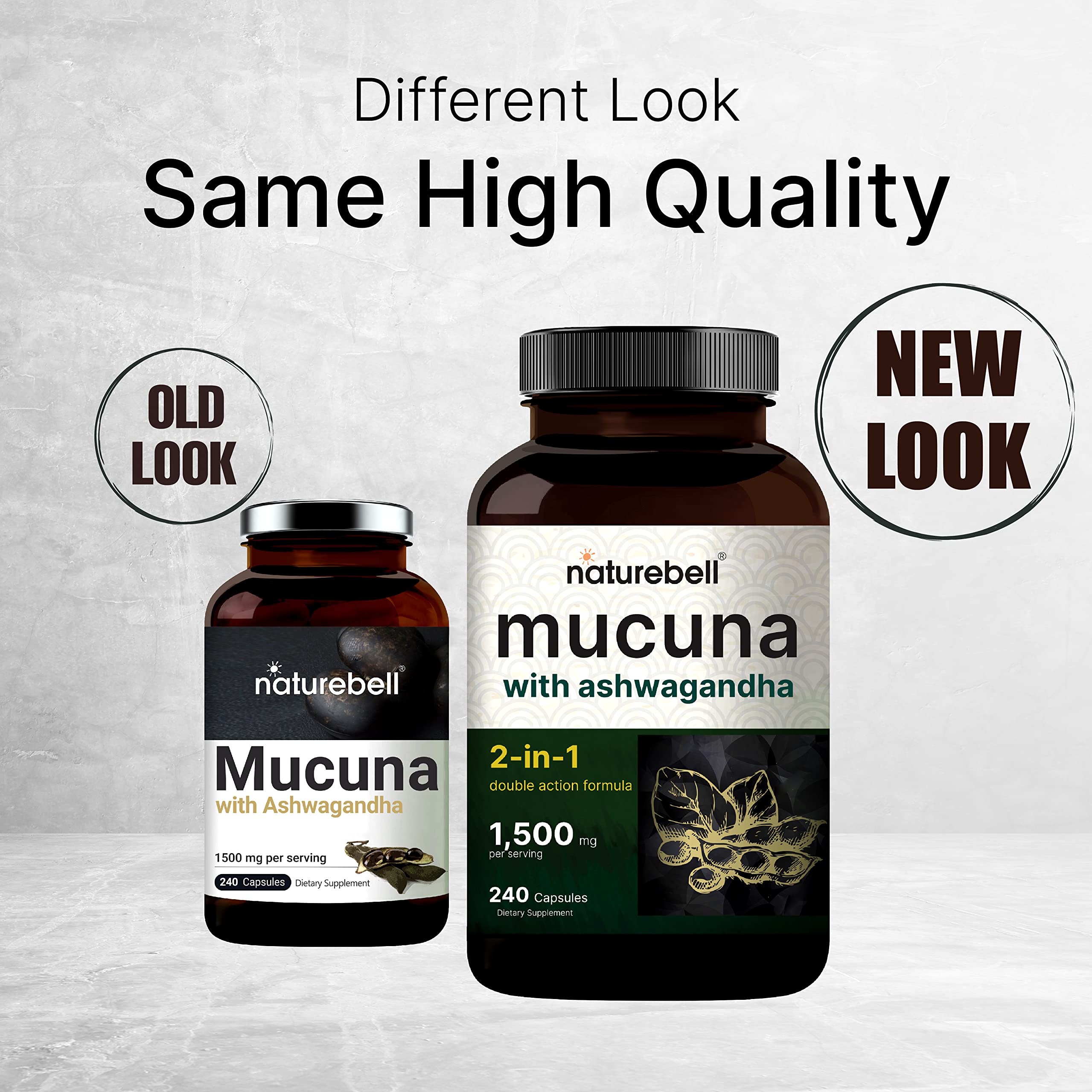 2 Pack NatureBell Mucuna Pruriens Capsules, 1500mg Per Serving, Made with Mucuna NatureBell uk supplements