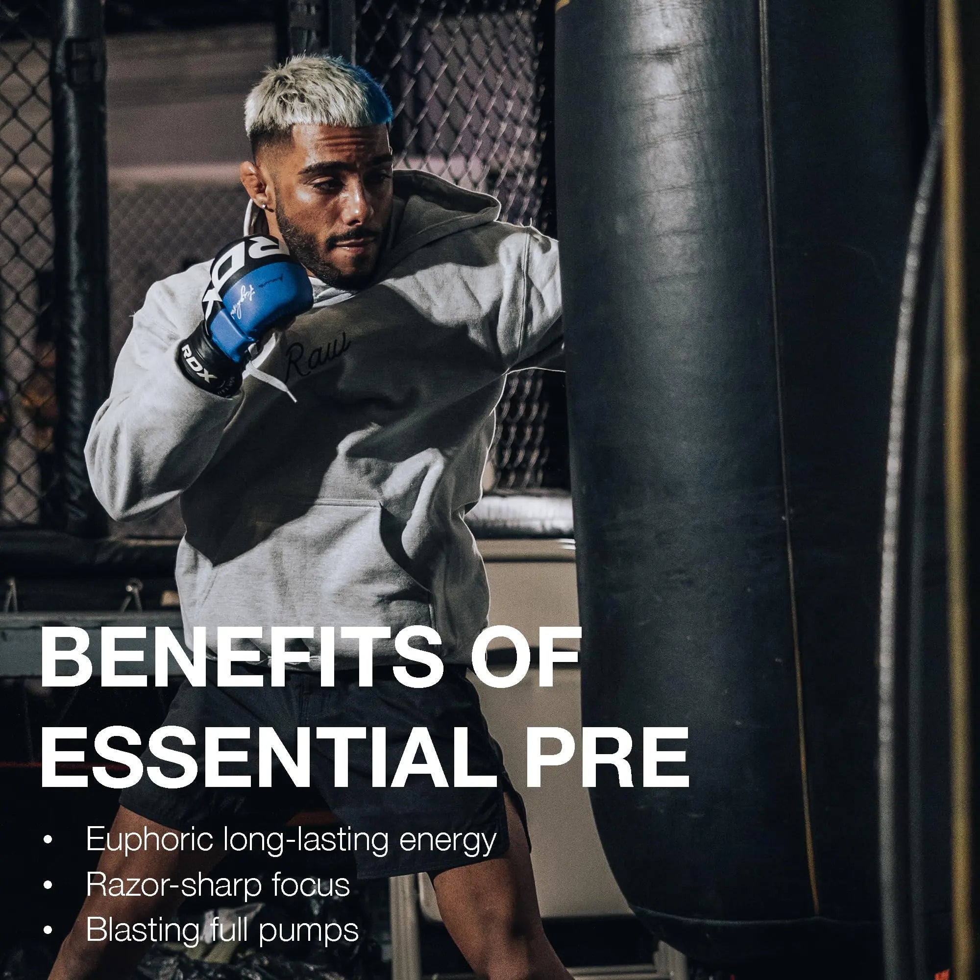 RAW Essential Pre-Workout Powder (Champion Mentality) - Chris Bumstead Sports Nutrition Supplement for Men & Women - Preworkout Energy Powder with Caffein RAW uk supplements