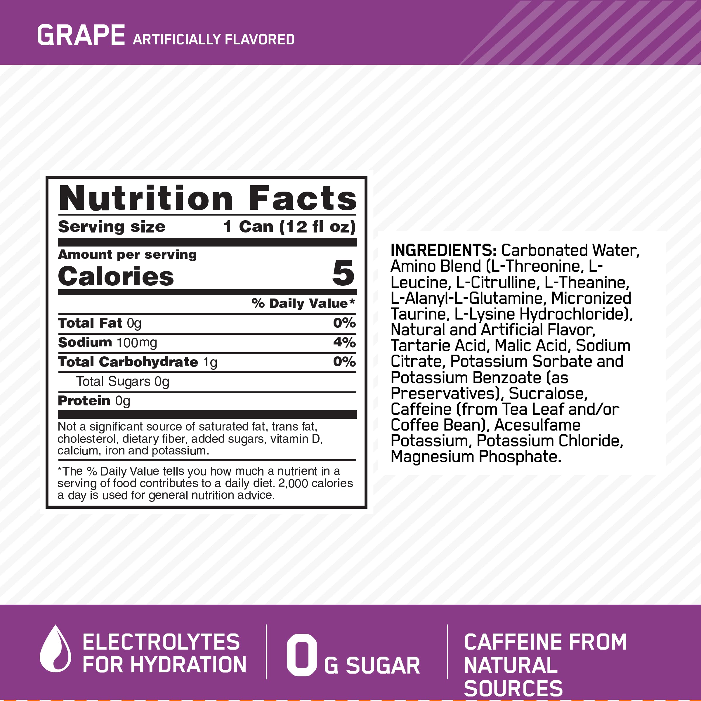 Optimum Nutrition Amino Energy Sparkling Hydration Drink, Electrolytes, Caffeine Optimum Nutrition uk supplements