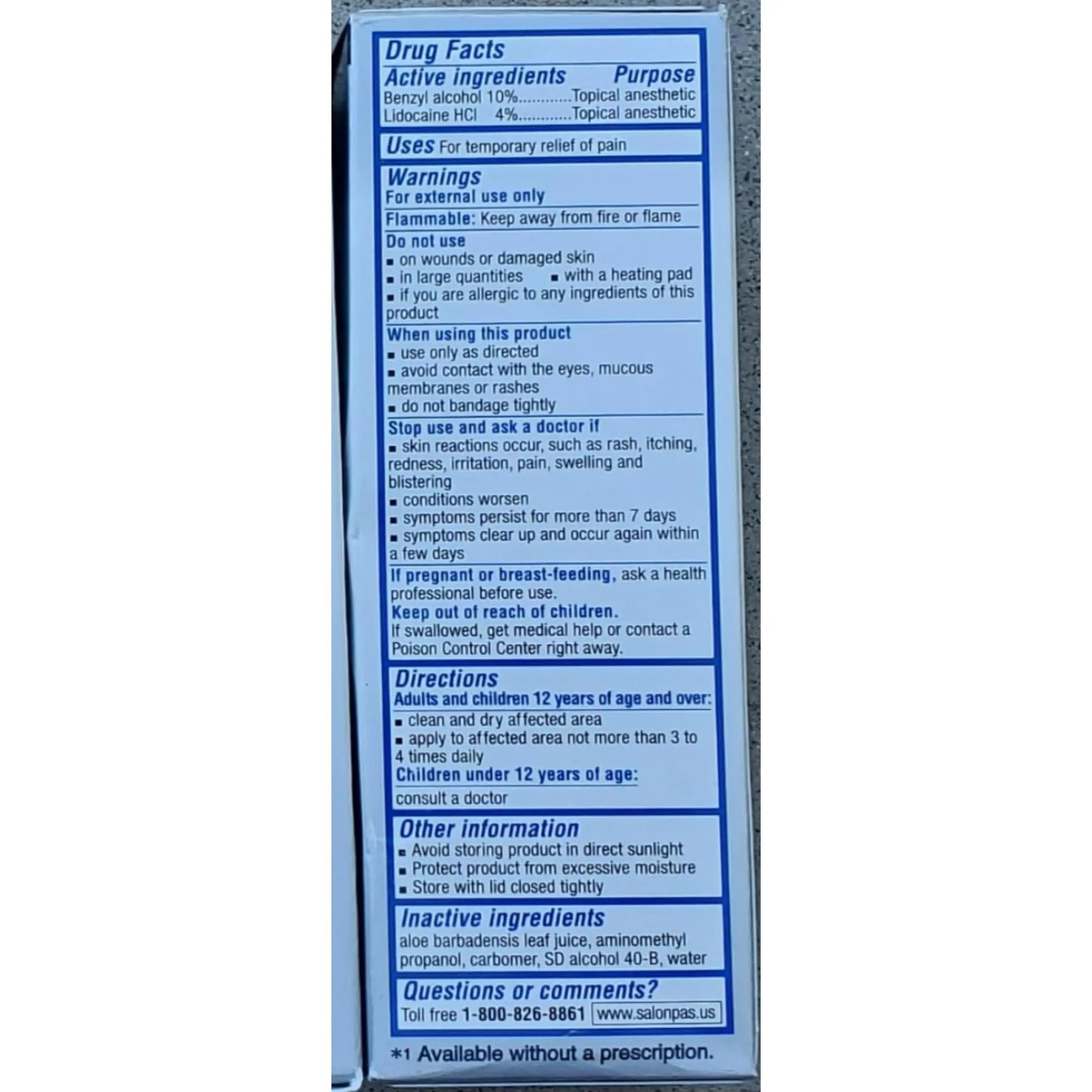 Salonpas LIDOCAINE Plus Liquid (Pack of 4) Salonpas uk supplements