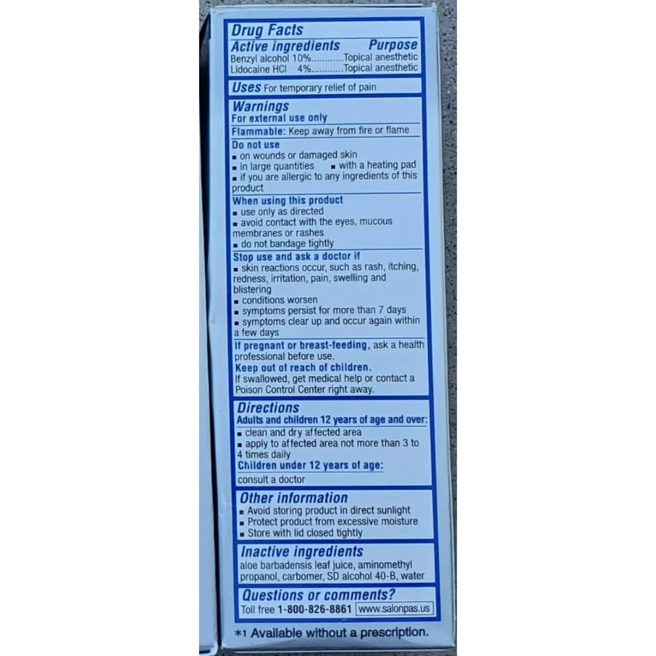 Salonpas LIDOCAINE Plus Liquid (Pack of 4) Salonpas uk supplements