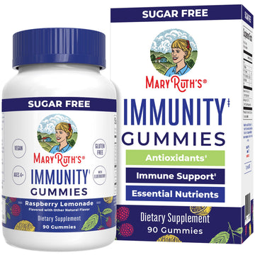 MaryRuth Organics Sugar Free Immunity Gummies | Powerful Blend | Elderberry Vitamin C & Zinc | Vitamin D3 & Echinacea | Immune Support Supplement | Gummies for Kids & Adults | Vegan | Non GMO | 90ct MARYRUTH'S uk supplements