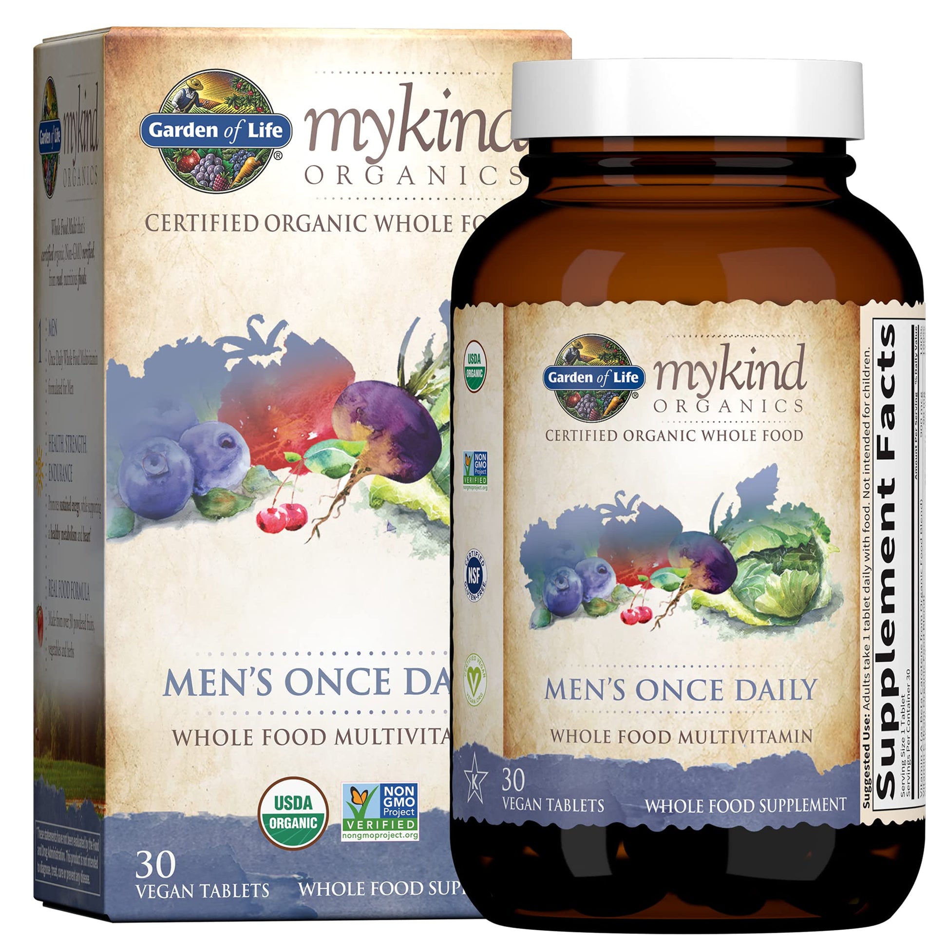 Garden of Life Organics Multivitamin for Men & Dr. Formulated Women's Probiotics Once Daily, 16 Strains, 50 Billion, 30 Capsules Garden of Life uk supplements