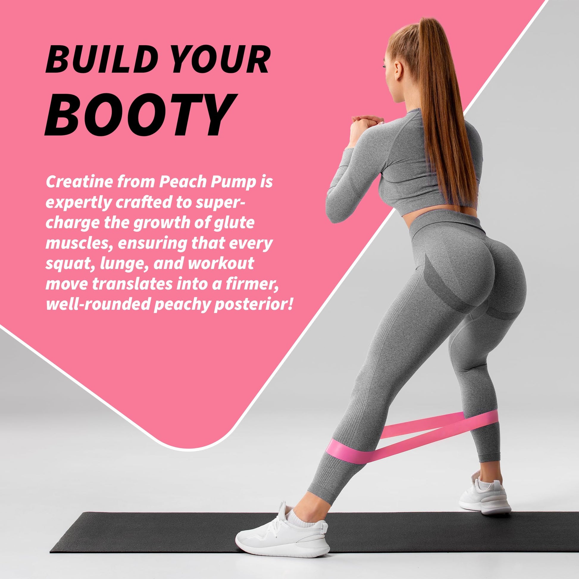 Creatine Supplement for Women's Booty Gains - Unflavored Micronized Creatine Peach Pump uk supplements