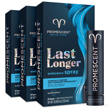 Promescent Prolonging Delay Spray for Men Unique Topical Lidocaine Formula for Better and Maximized Sensation and Climax (3 Travel Size Pack) - Size 2.6 ml Promescent uk supplements