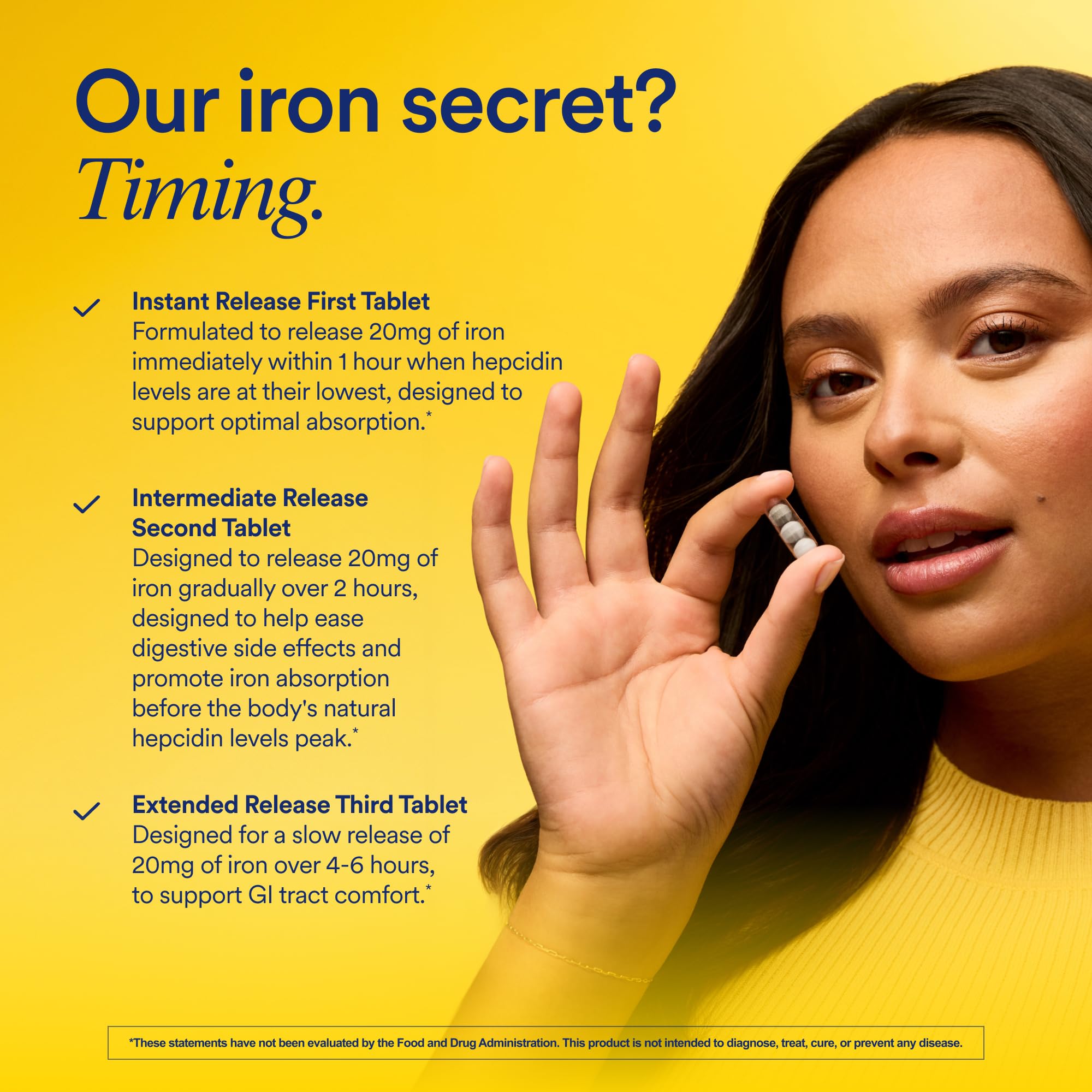 Ritual Iron Supplement to Support Low Iron Levels 60 mg | 48-hour Dosing Routine with BioSeries™ Technology plus Vitamin A and C. Designed for Optimal Absorption and Minimal GI Discomfort* 15 Servings Ritual uk supplements
