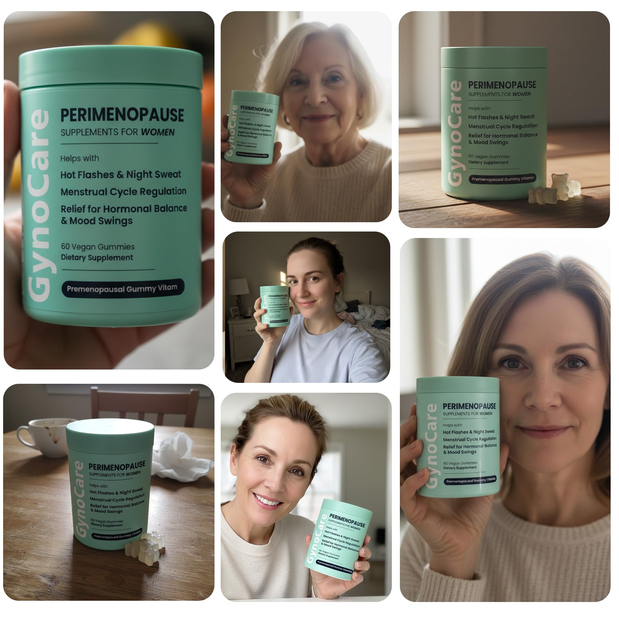 Perimenopause Supplements Women | Premenopausal Gummy Vitamins | Relief for Hormonal Balance & Mood Swings | Supports Menstrual Cycle Regulation | 60 Vegan Gummies Terramed Just Think Comfort uk supplements