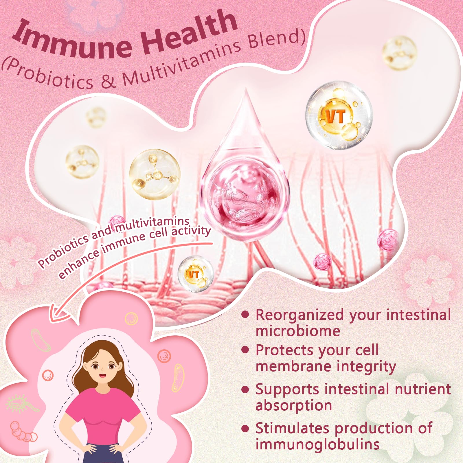 Probiotics for Women Digestive Health, Vaginal Probiotics with D-Mannose & Cranberry NATURE TARGET uk supplements