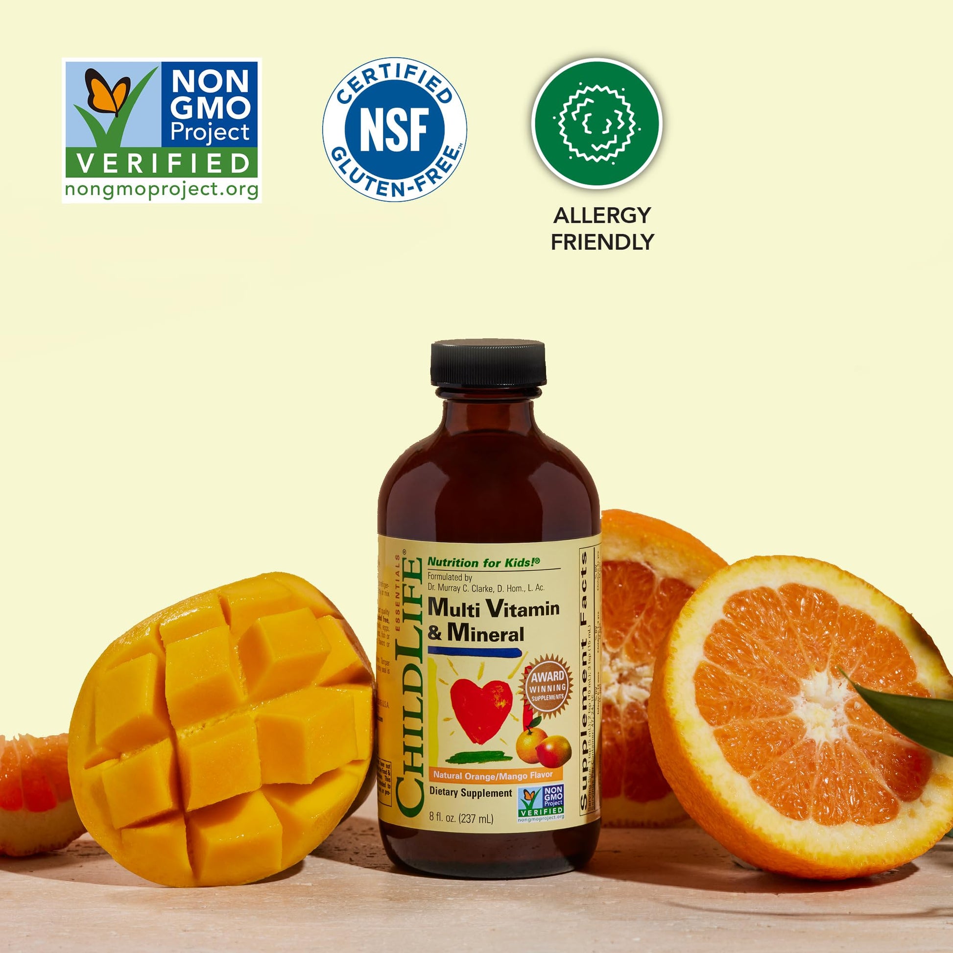 CHILDLIFE ESSENTIALS Kids Multivitamin & Mineral - Kids Vitamins, Liquid Multivitamin for Kids, Toddler Multivitamins, Liquid Vitamins, Baby Multivitamin - Natural Orange & Mango, 8 Fl Oz (Pack of 2) CHILDLIFE ESSENTIALS uk supplements
