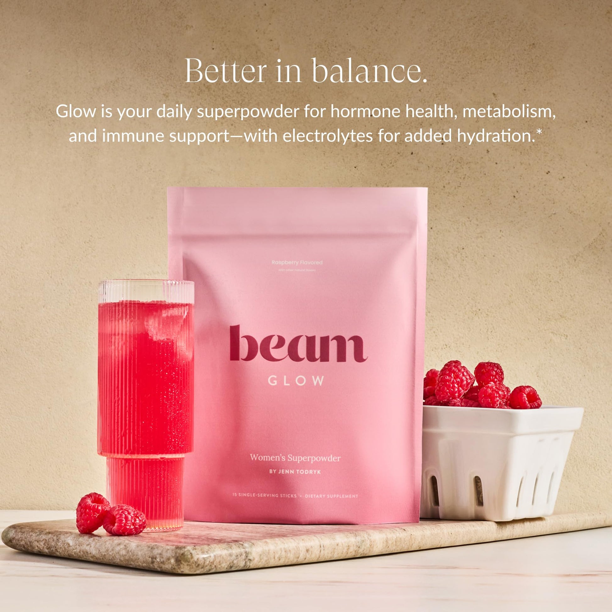 Beam Glow, Hormone Balance for Women, Strawberry Kiwi and Raspberry Bundle, Thyroid Support for Women, Natural Hormone Support Powder with Selenium and Bromelain, PMS Relief, Energy, Hair, Skin Health Beam uk supplements