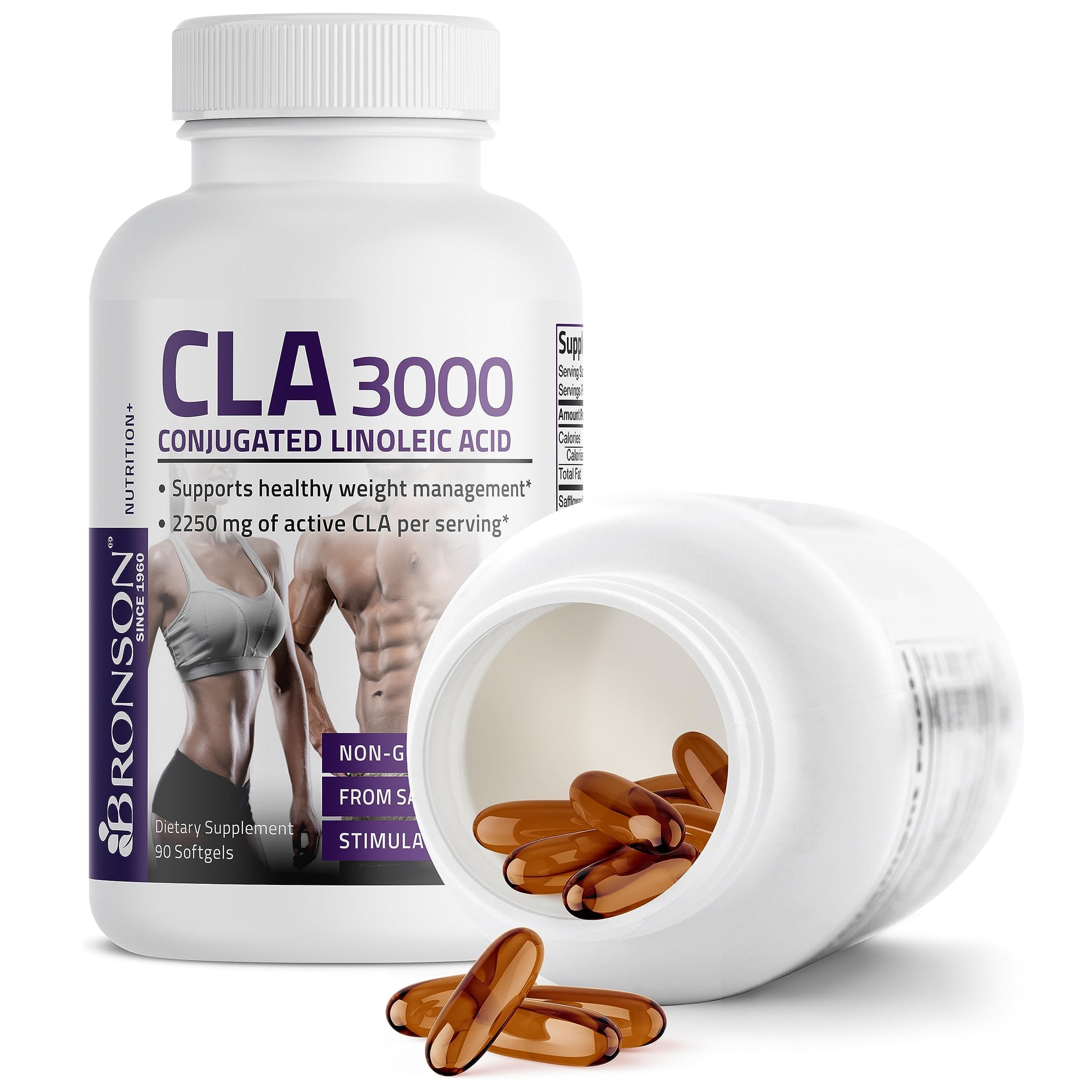 Bronson CLA 3000 Extra High Potency Supports Healthy Weight Managem Bronson uk supplements