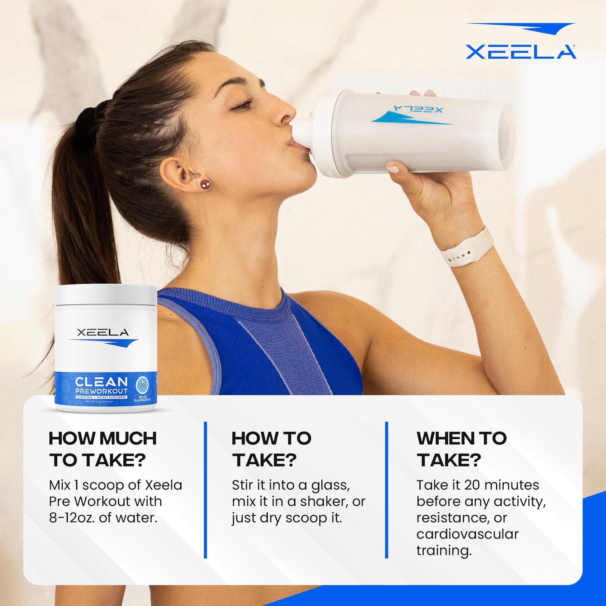 XEELA Organic Pre Workout Powder: Clean Preworkout for Men & Women, with Flavored XEELA uk supplements