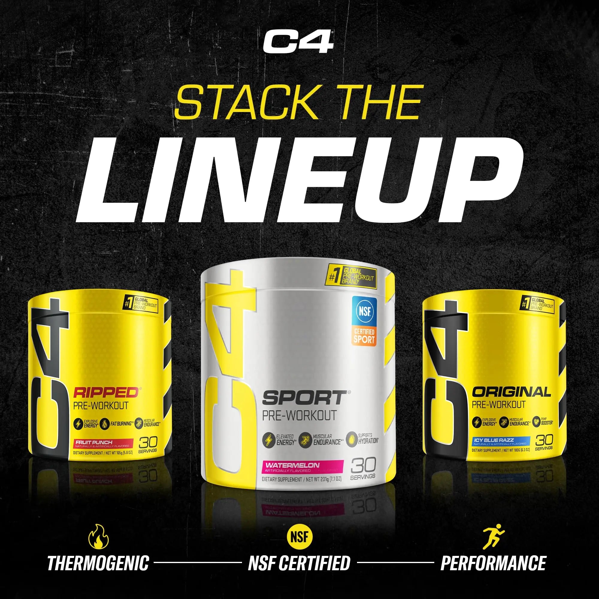 Cellucor C4 Sport Pre Workout Powder Fruit Punch - NSF Certified for Sport | 30 Servings, Packaging may vary. C4 uk supplements