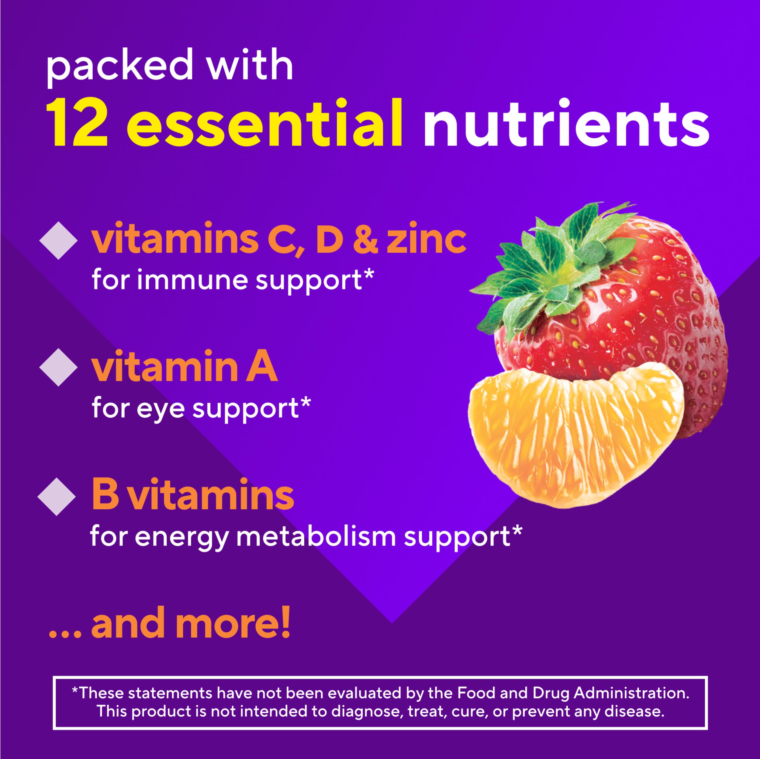 Vitafusion Multi+ Immune Support* – 2-in-1 Benefits & Flavors – Adult Gummy Vitamins with Vitamin C, Zinc Vitafusion uk supplements