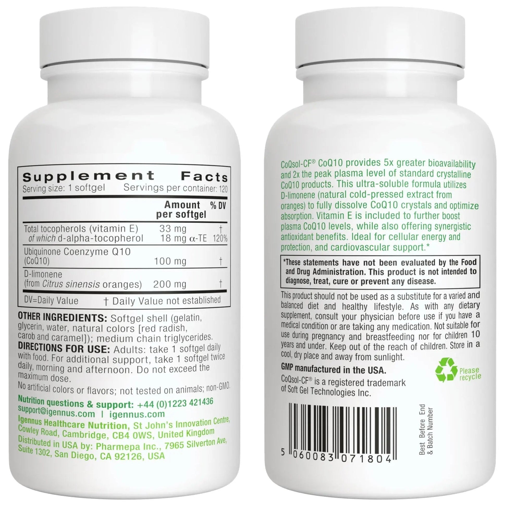 Multivitamin & Minerals for Women + High Absorption CoQ10 100mg 120 Softgels Energy Bundle, Sustained Release Advanced Multivitamin Igennus Healthcare Nutrition uk supplements