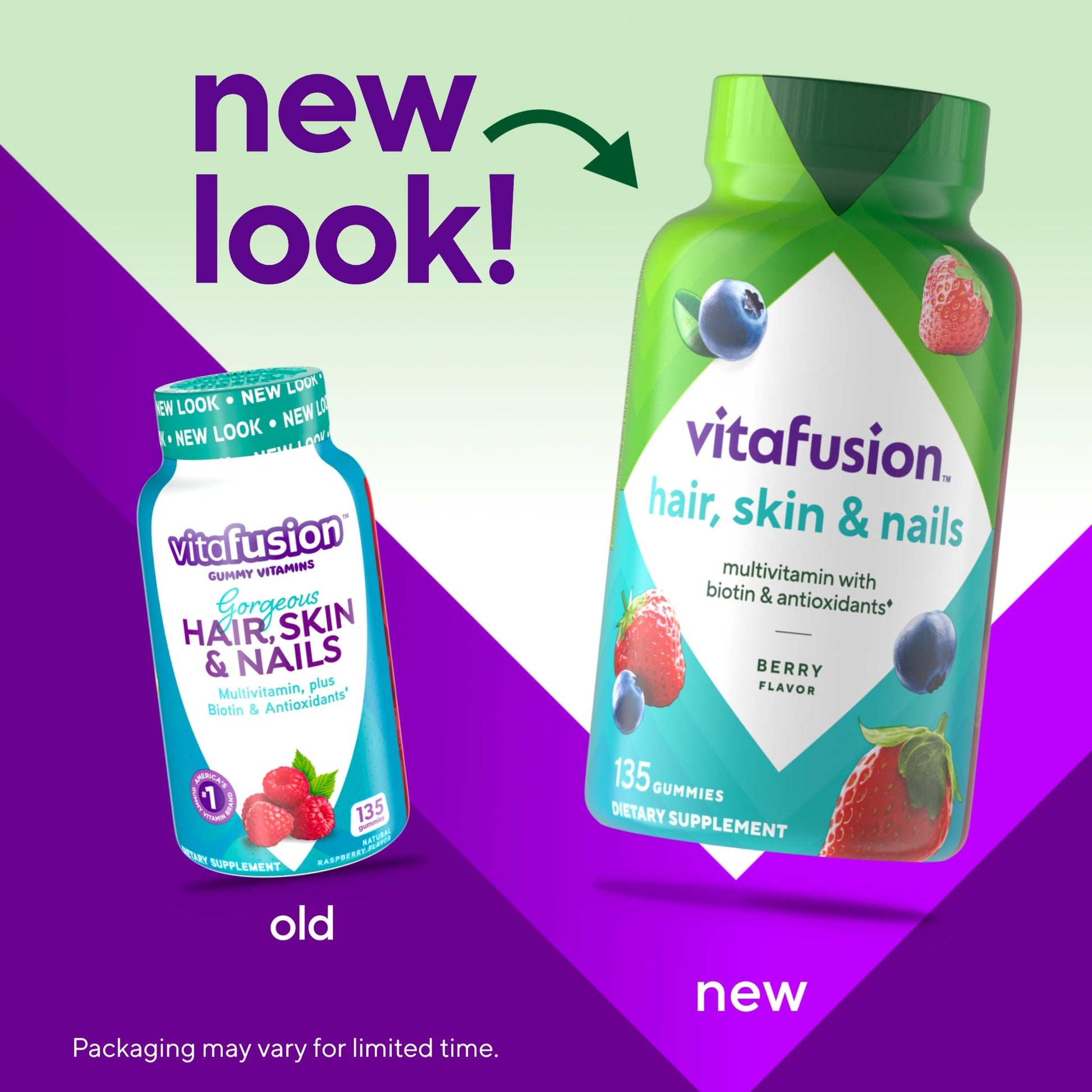 Vitafusion Gorgeous Hair, Skin & Nails Multivitamin Gummy Vitamins, plus Biotin and Antioxidant vitamins C&E, Raspberry Flavor Vitafusion uk supplements