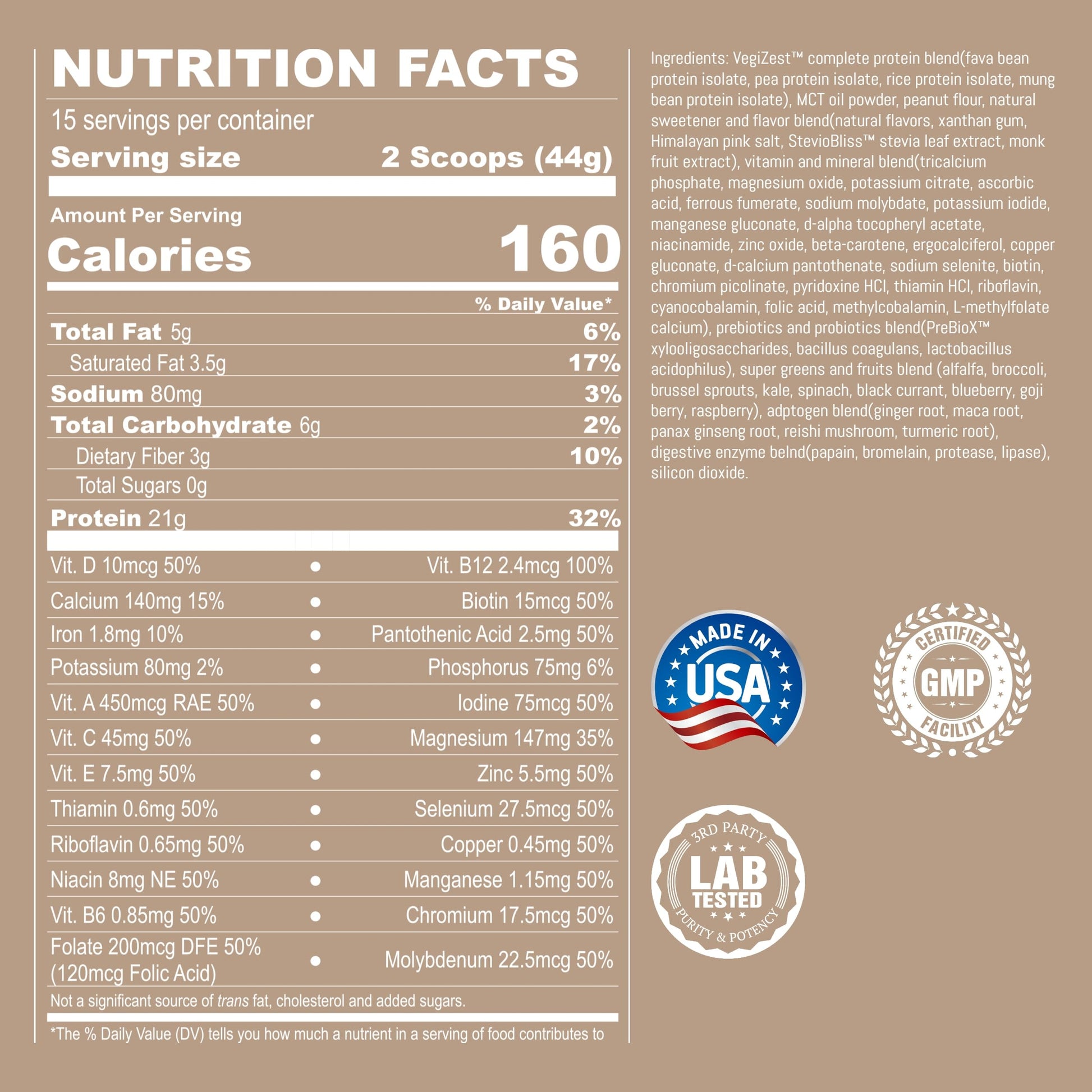 UpNourish Peanut Butter Vegan Protein Powder 54 Superfoods Powder,1.5 Billion CFU Probiotics 21g Plant Based Protein,No Sugar No Dairy No GMO Dairy Free,Meal Replacement Shake Keto-Friendly Low-Carb Diet,15 Servings UpNourish uk supplements