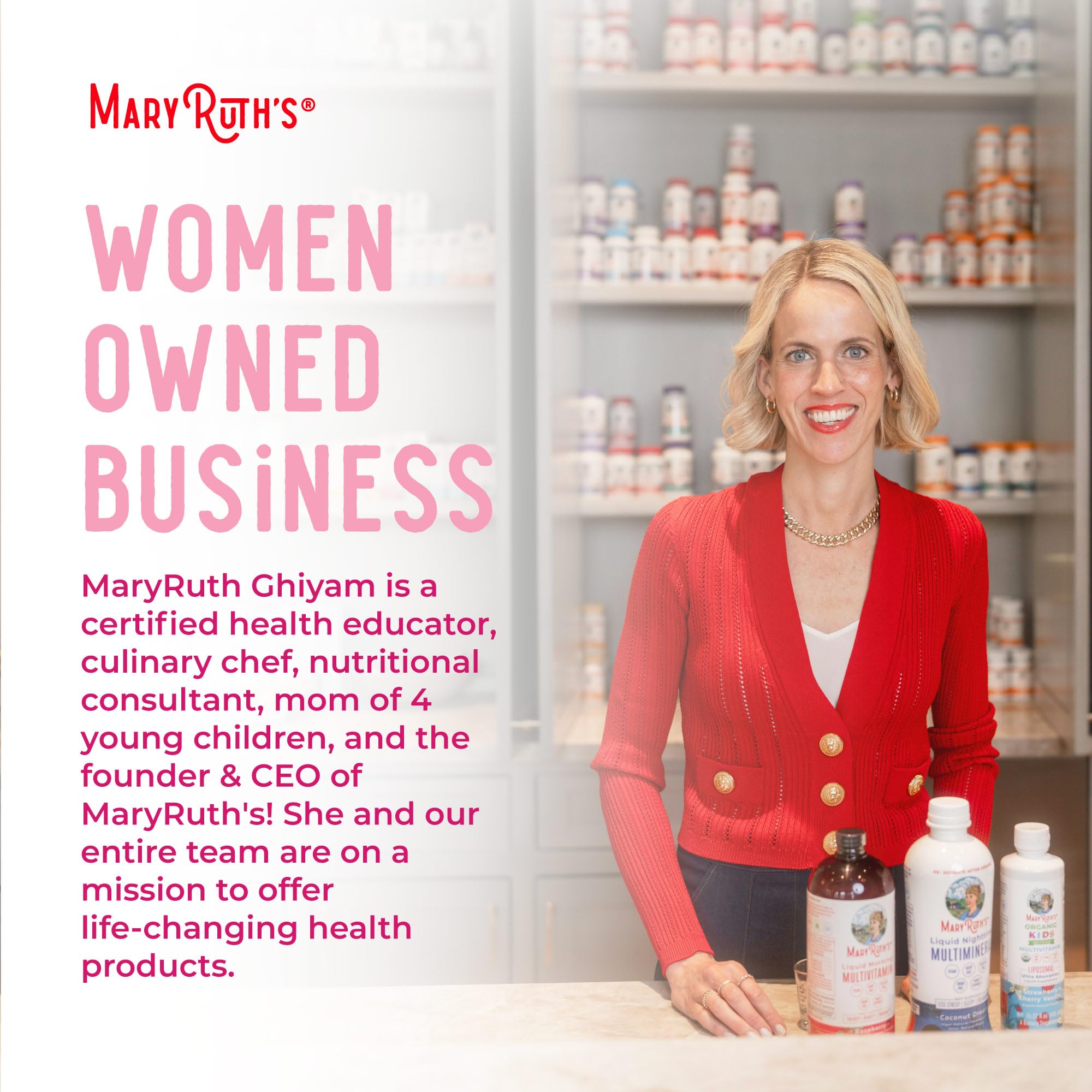 MaryRuth Organics USDA Organic Multivitamin for Women, Sugar Free Womens Multivitamin, Liquid Vitamins for Women, Immune Support Supplement, Ashwagandha, Methylfolate, Vegan, Non-GMO, 15.22 Fl Oz MARYRUTH'S uk supplements