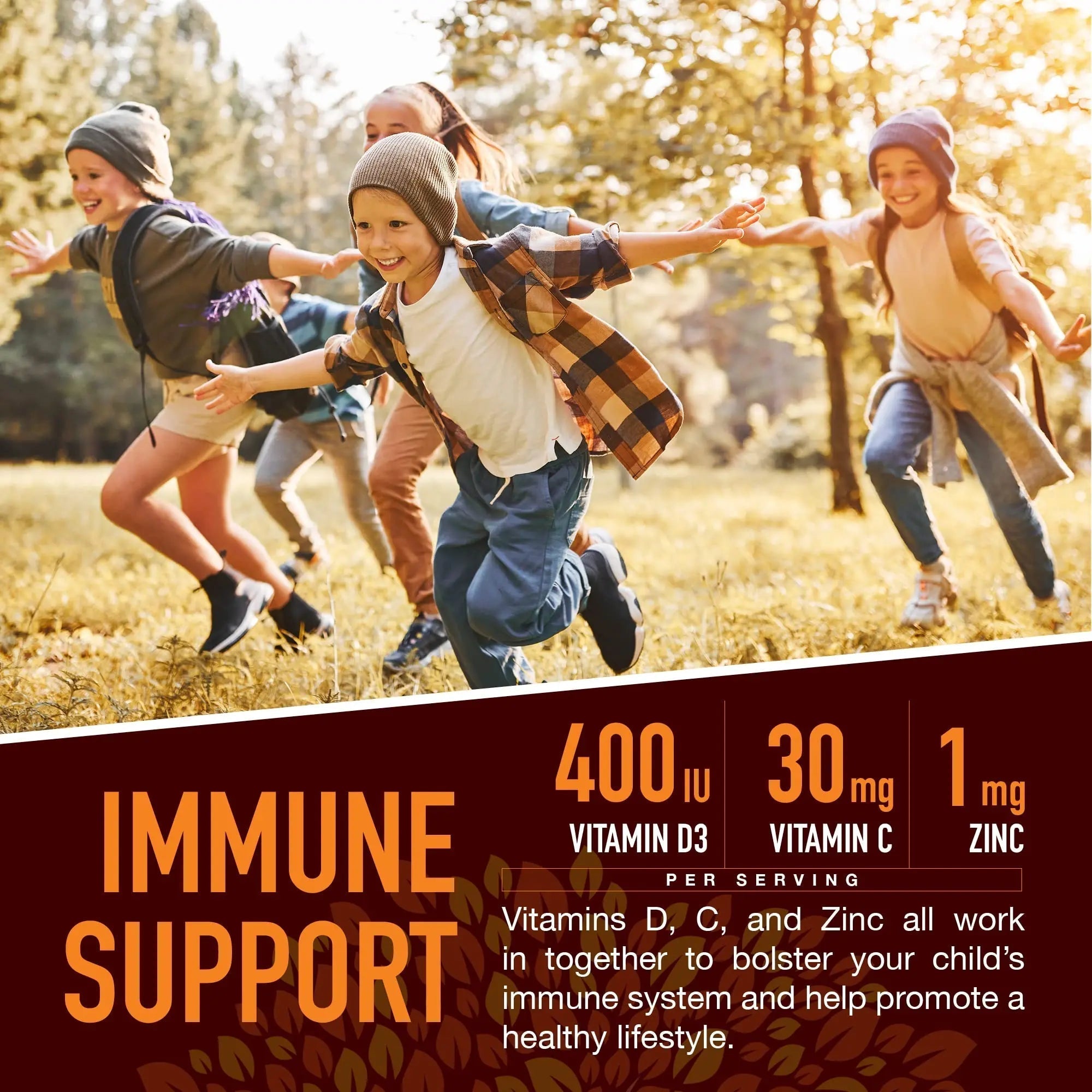 YUM-V'S Kids Strong Earth - Organic Immune Health Gummies with Vitamin C, Vitamin D3 Plus Zinc - Immune System Boost Zinc YUM-V'S uk supplements