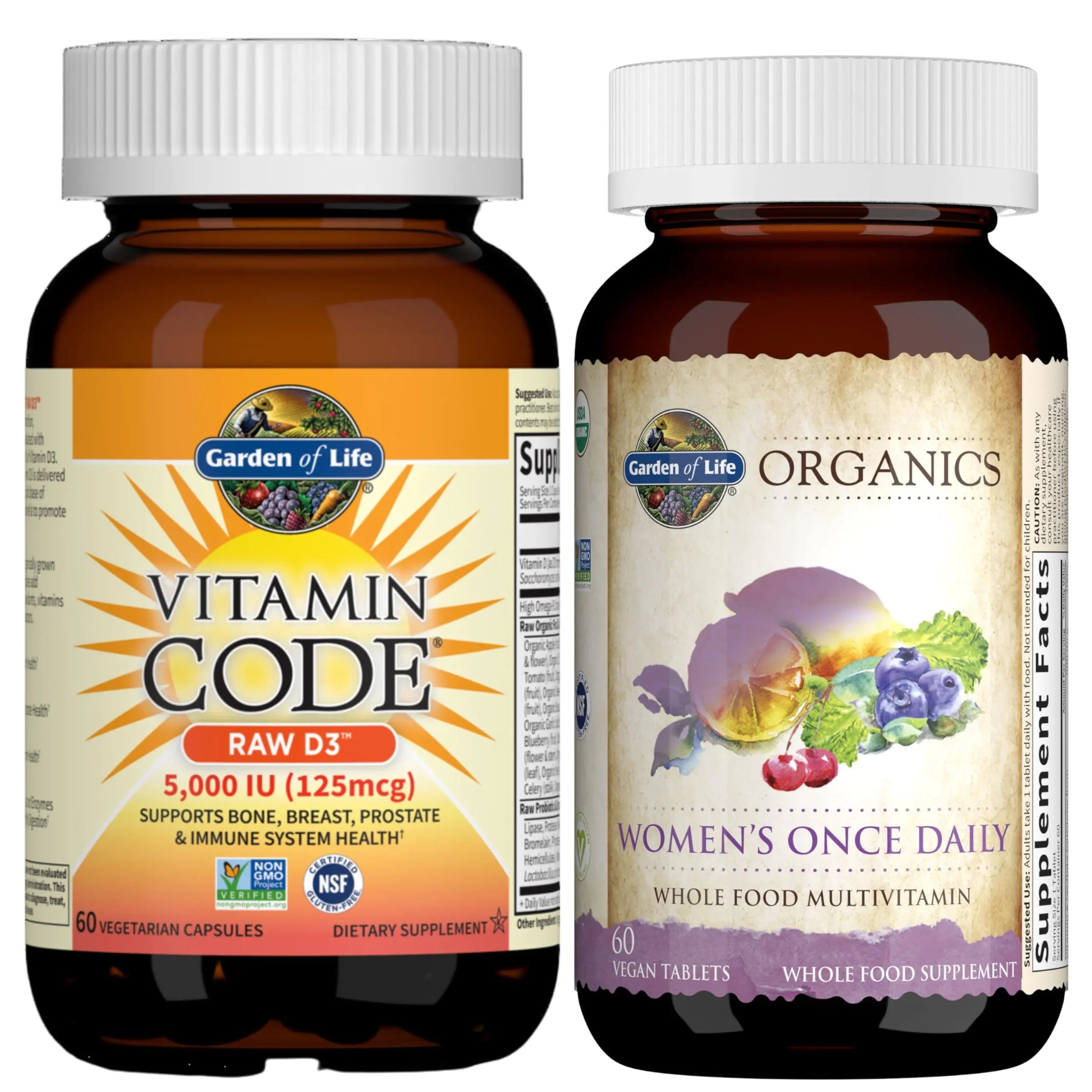 Garden of Life Organics Women's Once Dail,y 60ct & Vitamin Code Vitamin D3 5,000IU, 60ct Garden of Life uk supplements
