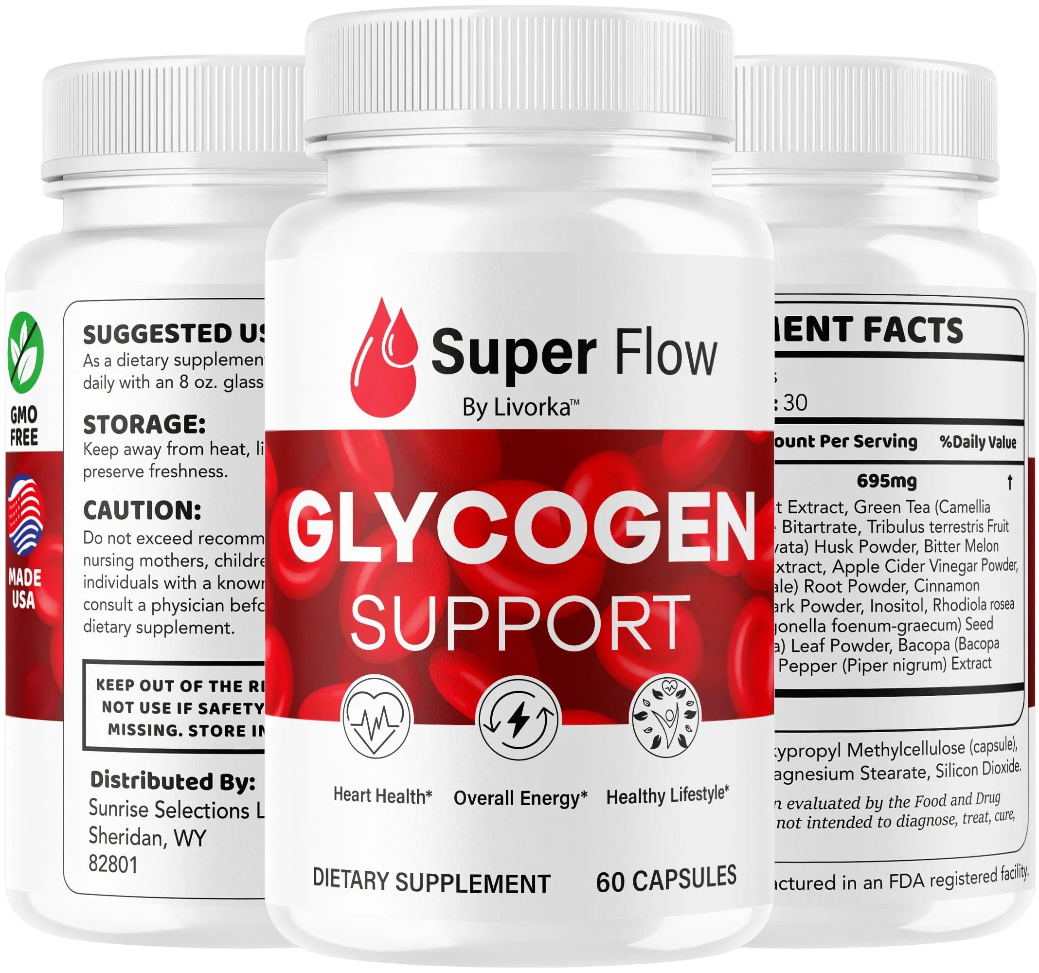 (2 Pack) Super Flow Glycogen Capsules - Official SuperFlow Advanced Glycogen Support Pills - Maximum Strength, Natural Formula Vitamins for Overall Health & Wellness Reviews, 120 Capsules for 2 Months LIVORKA uk supplements
